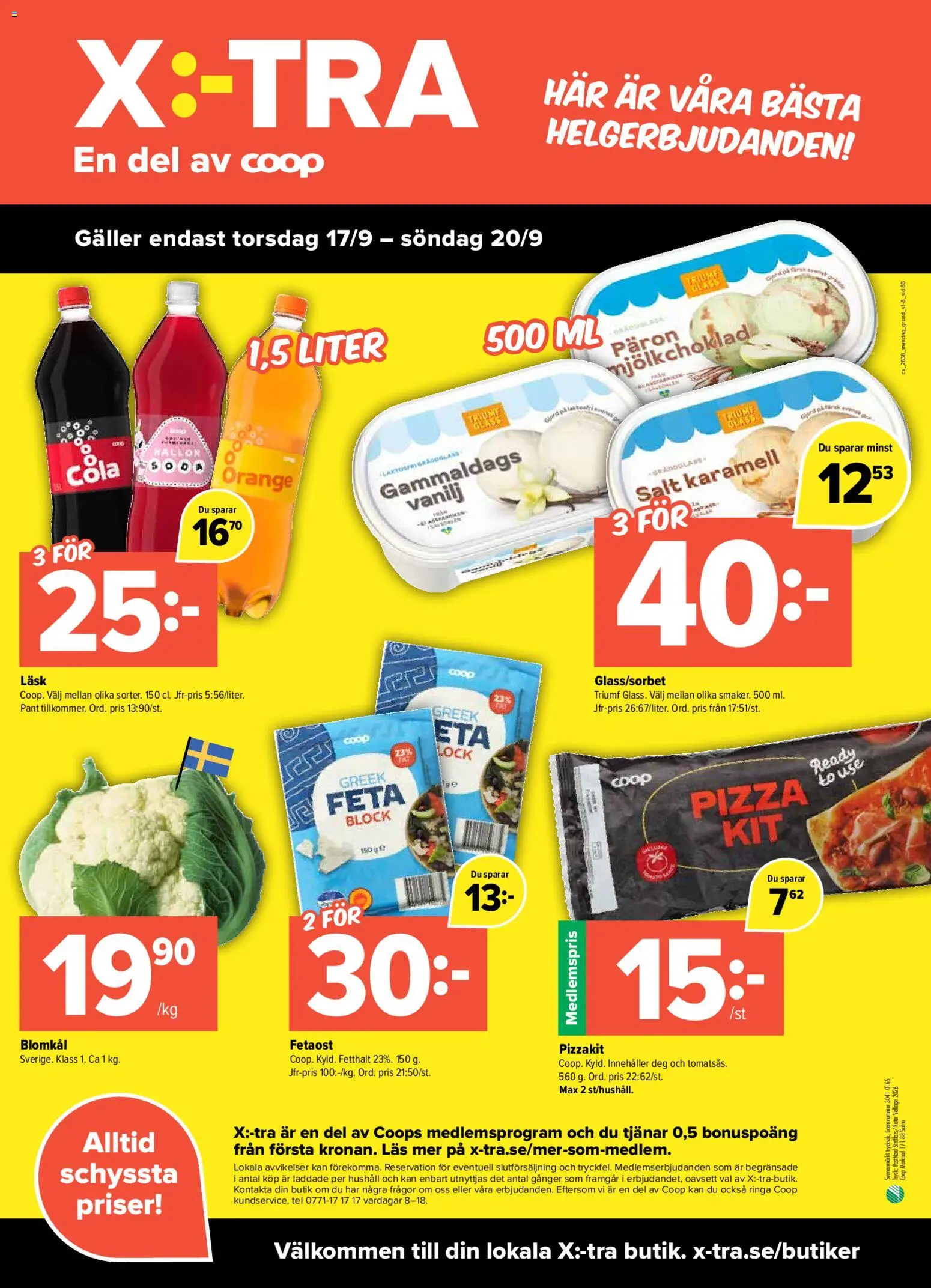 Coop X:-TRA erbjudanden Reklamblad in Sverige