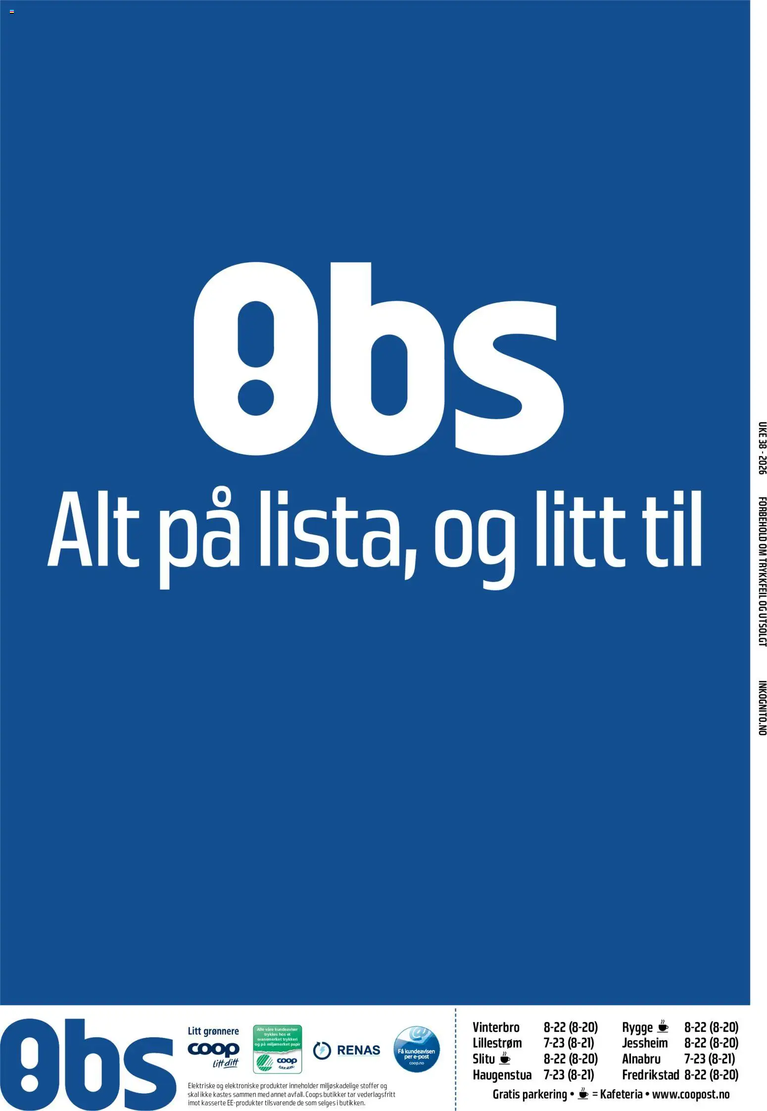 Coop Obs kundeavis Kundeavis in Norge