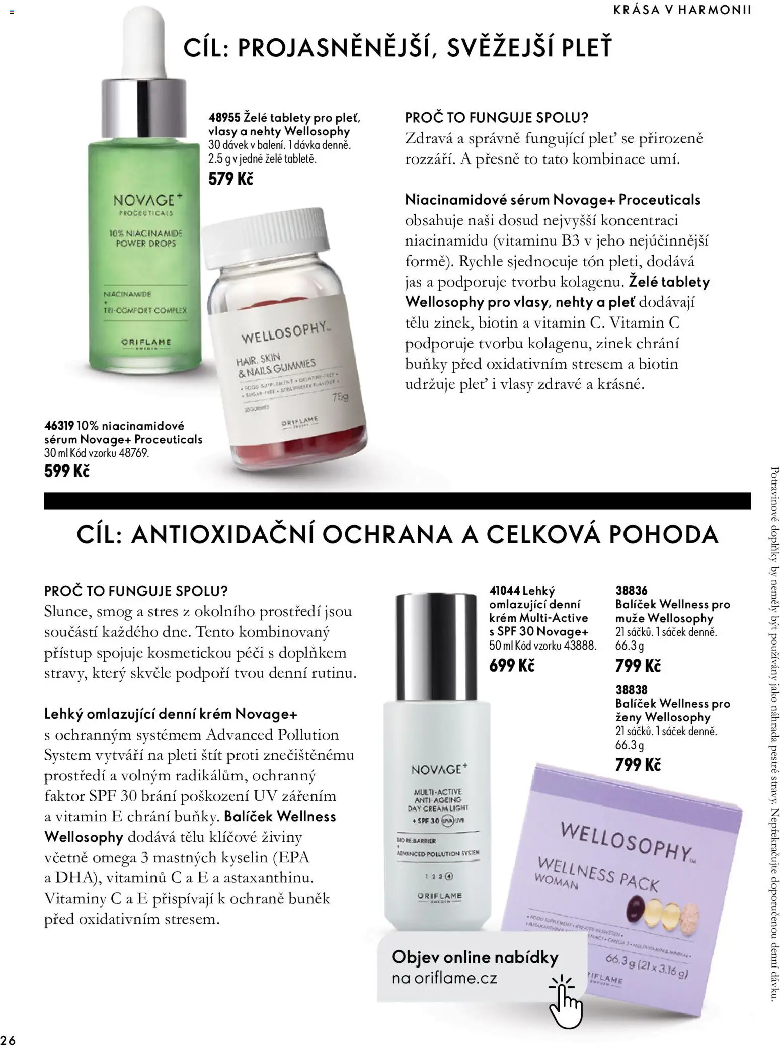 Oriflame katalog Novage+ Proceuticals Leták in Česko