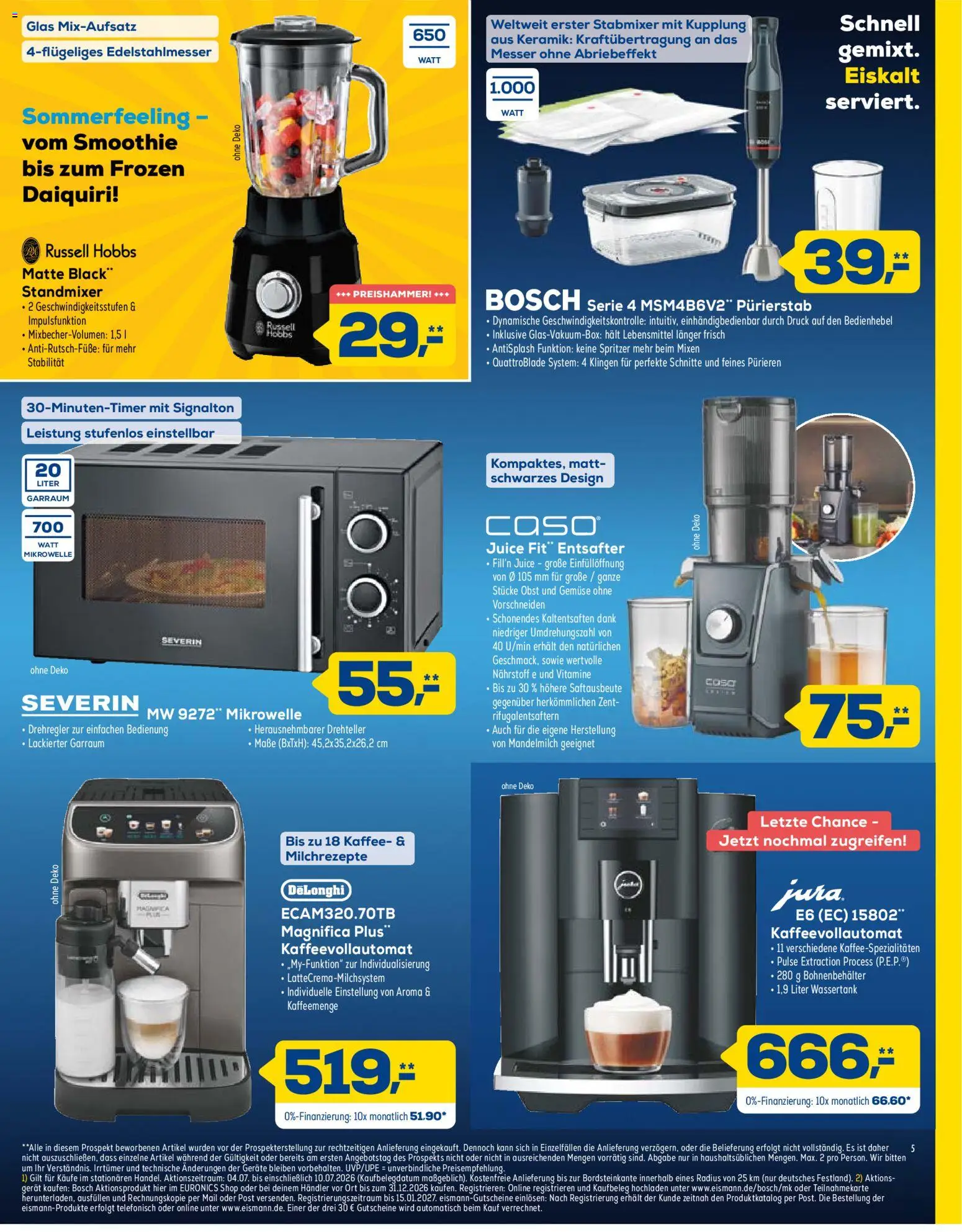 Euronics Prospekt | 04.07.2026 | Wie erhält man einen begrenzten Rabatt? | Deutschland