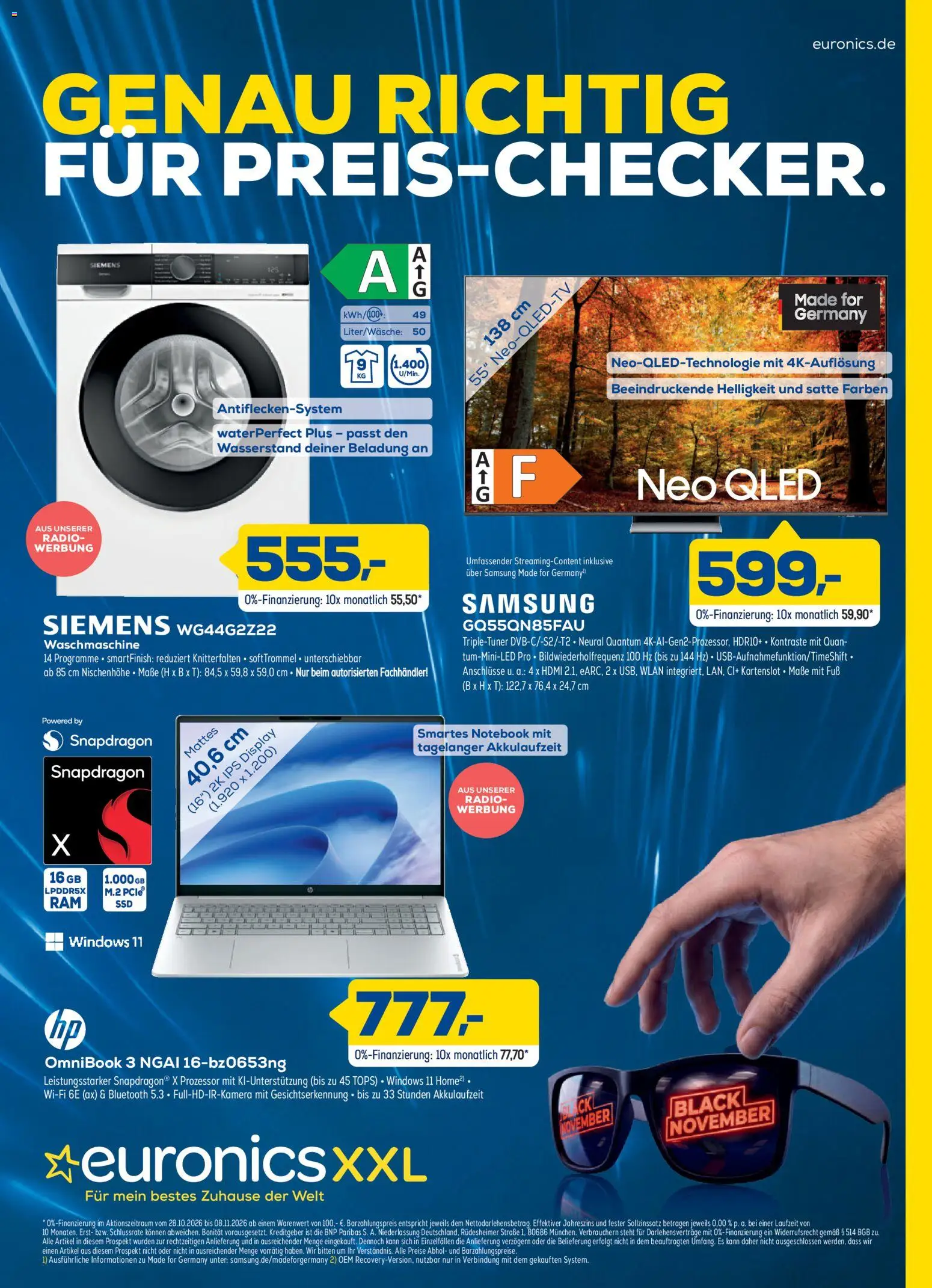 Euronics Black November Prospekt in Deutschland