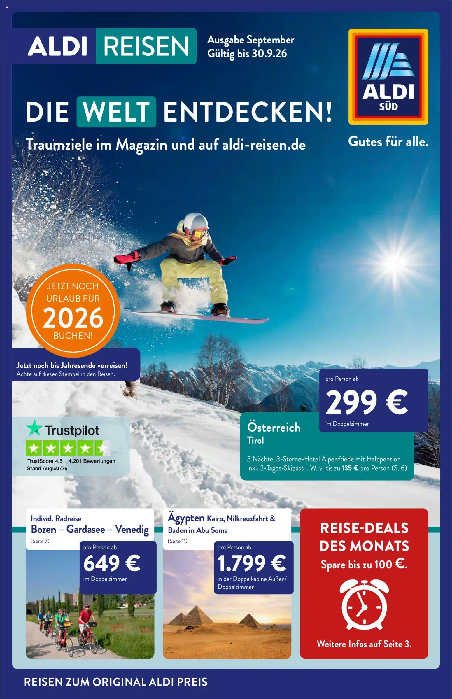 Aldi Reisen Prospekt Prospekt in Deutschland