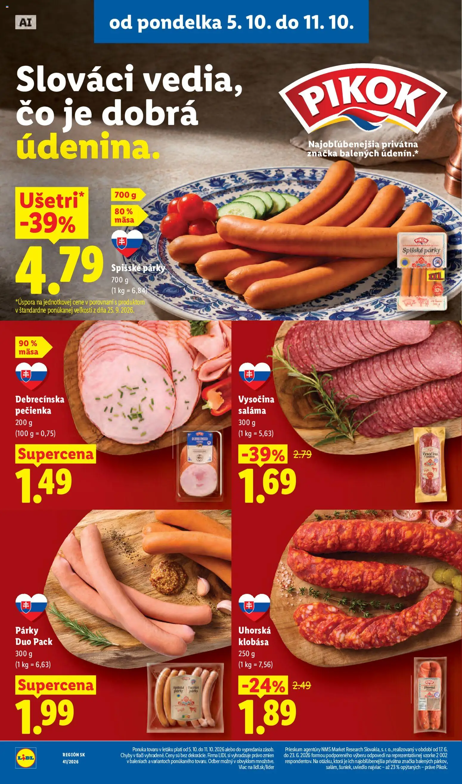 Lidl leták Leták in Slovensko