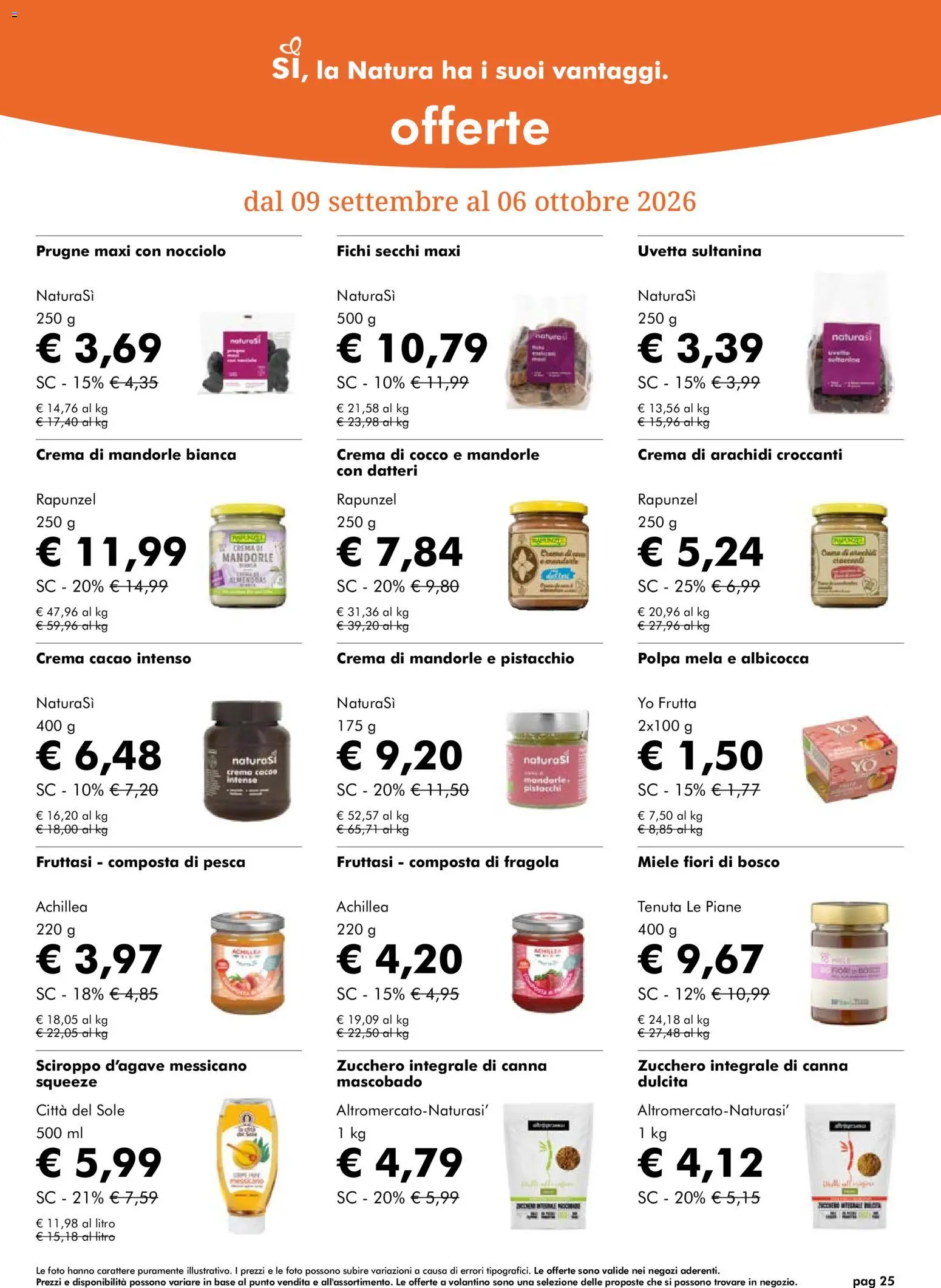 Natura Sì volantino Volantino in Italy