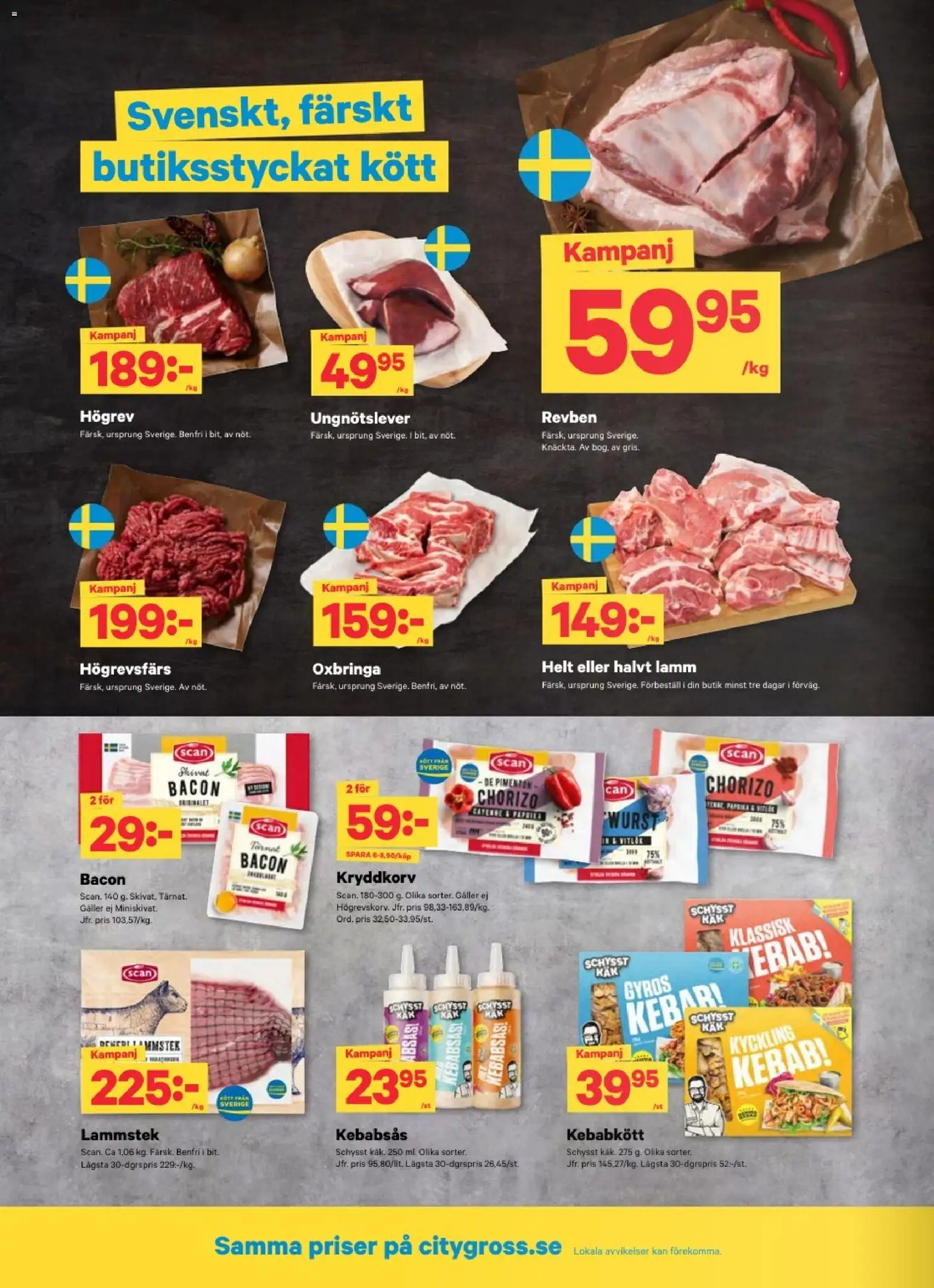 City Gross erbjudanden Reklamblad in Sverige