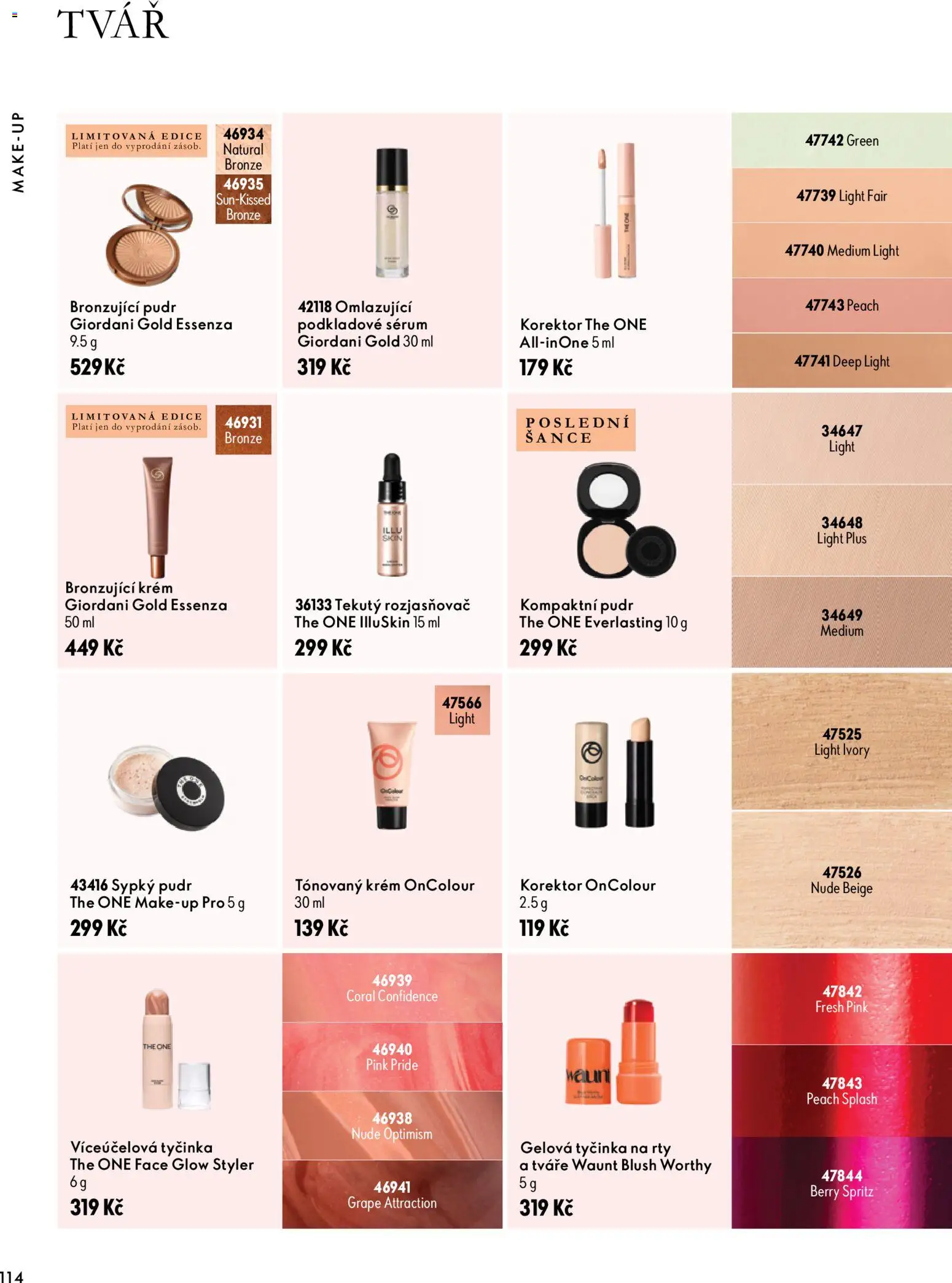 Oriflame katalog Novage+ Proceuticals Leták in Česko