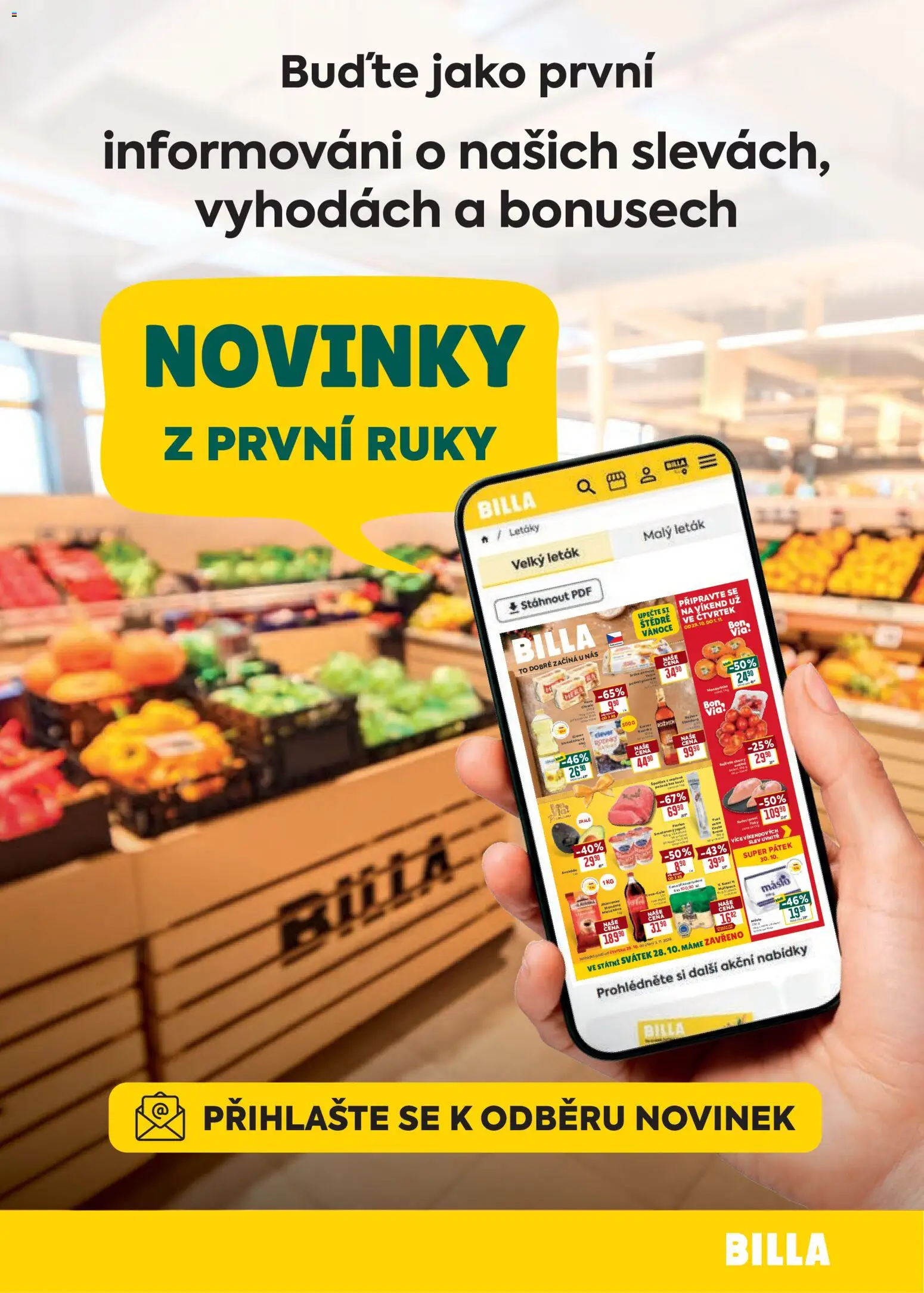 Billa Velký leták Leták in Česko