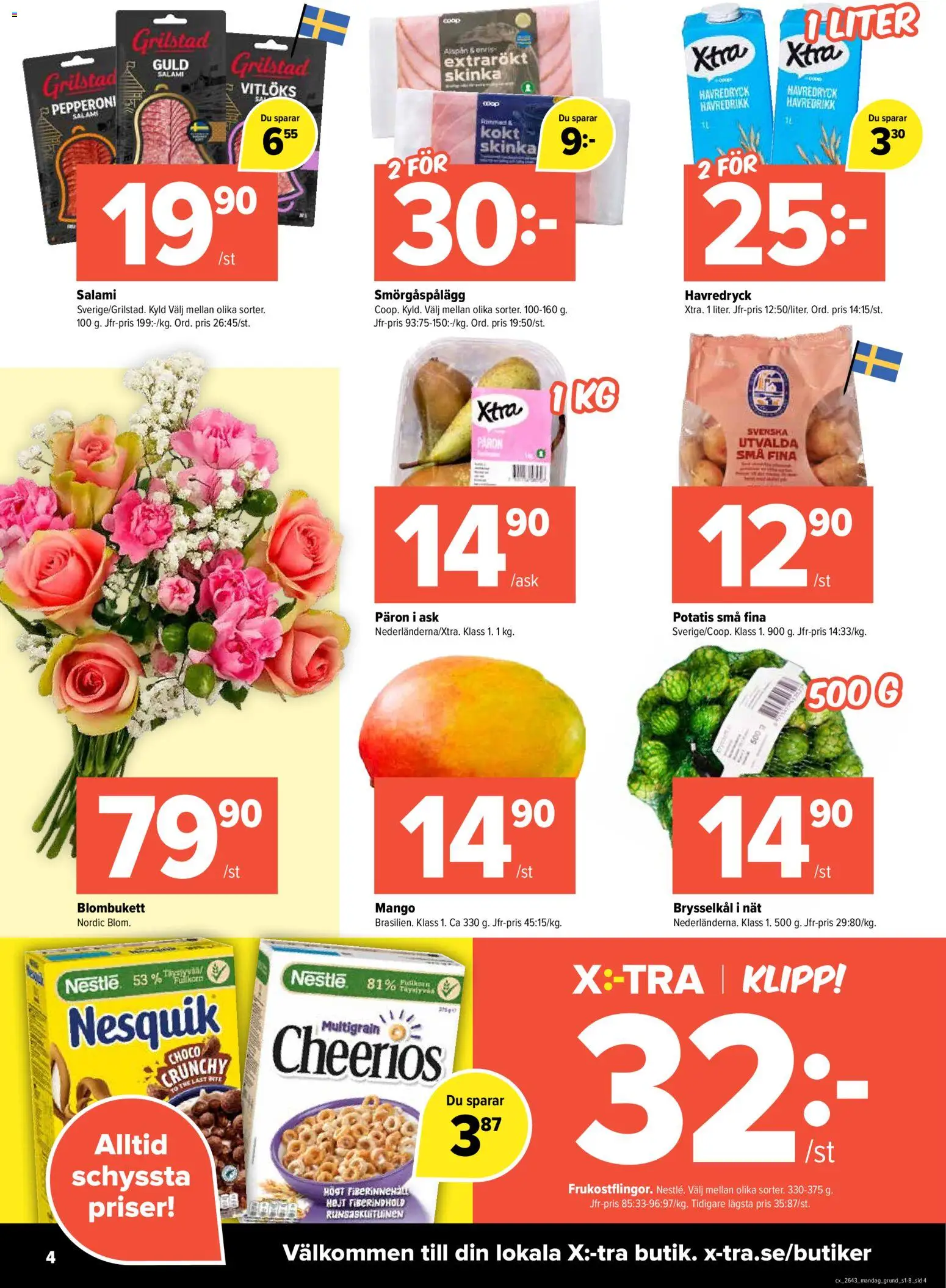 Coop X:-TRA erbjudanden Reklamblad in Sverige