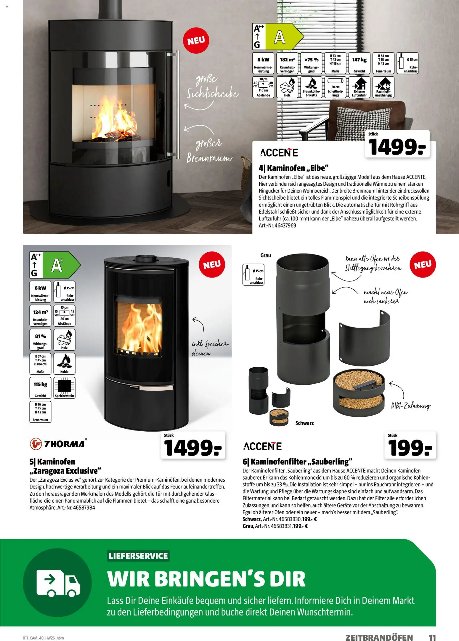 Hagebau Kaminofen & Zubehör Prospekt in Deutschland