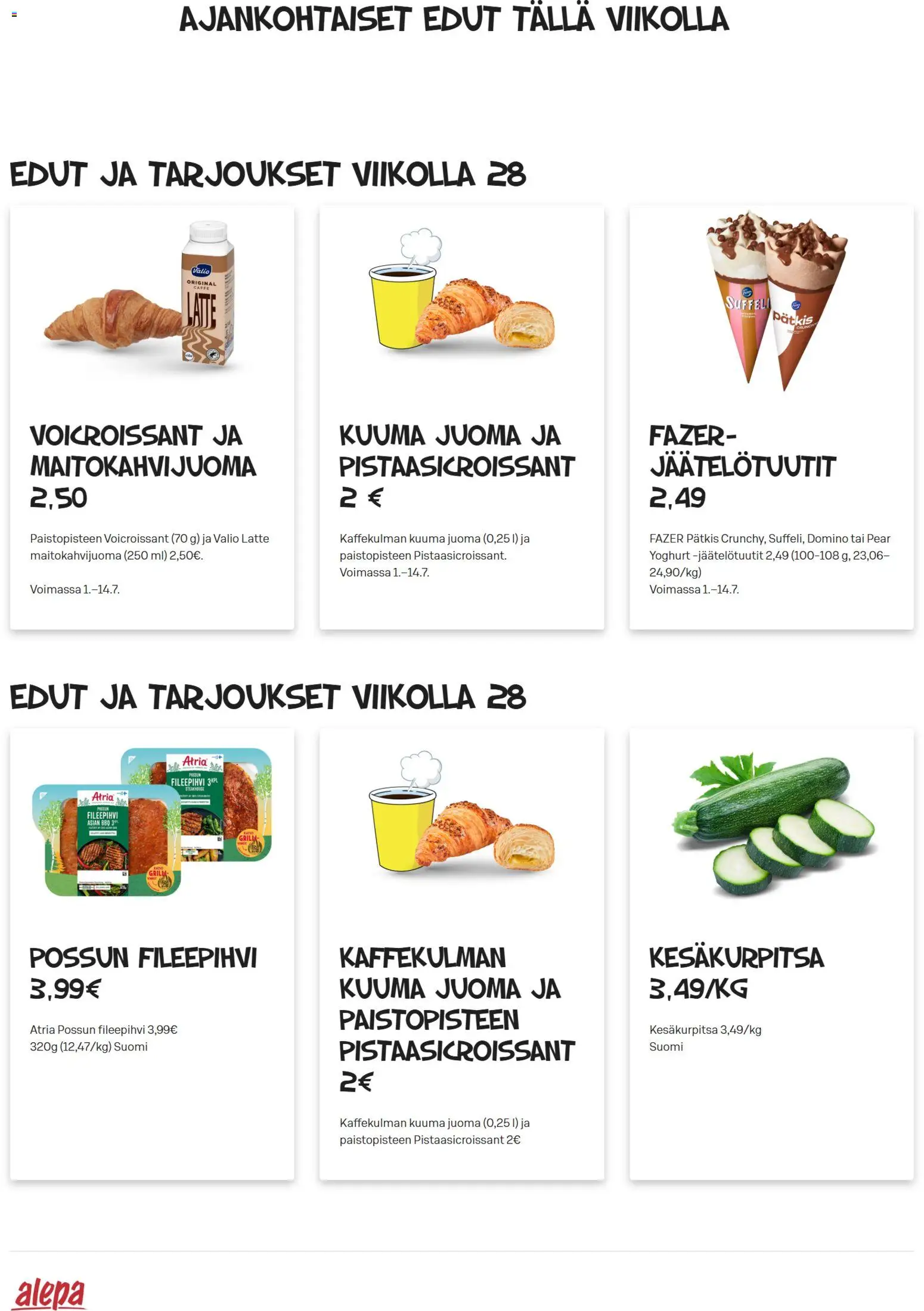 🛍️ Alepa tarjoukset alkaen 08/07/2026 » Katso huipputarjoukset ja säästä jo tänään! 💰 | Suomi