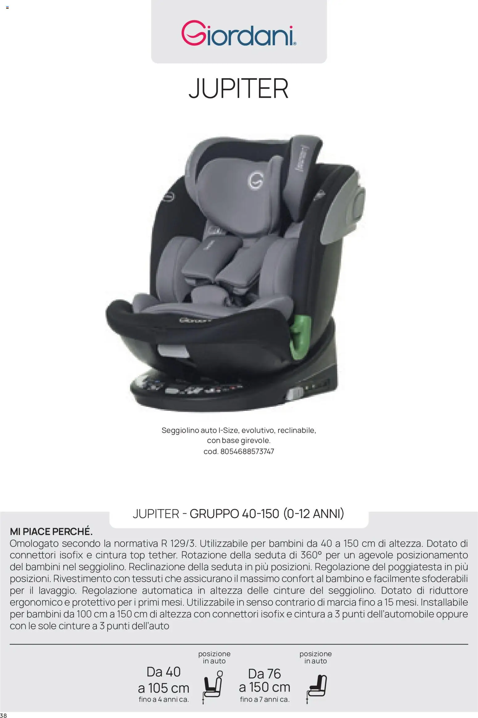 Prenatal volantino Seggiolini auto Volantino in Italy