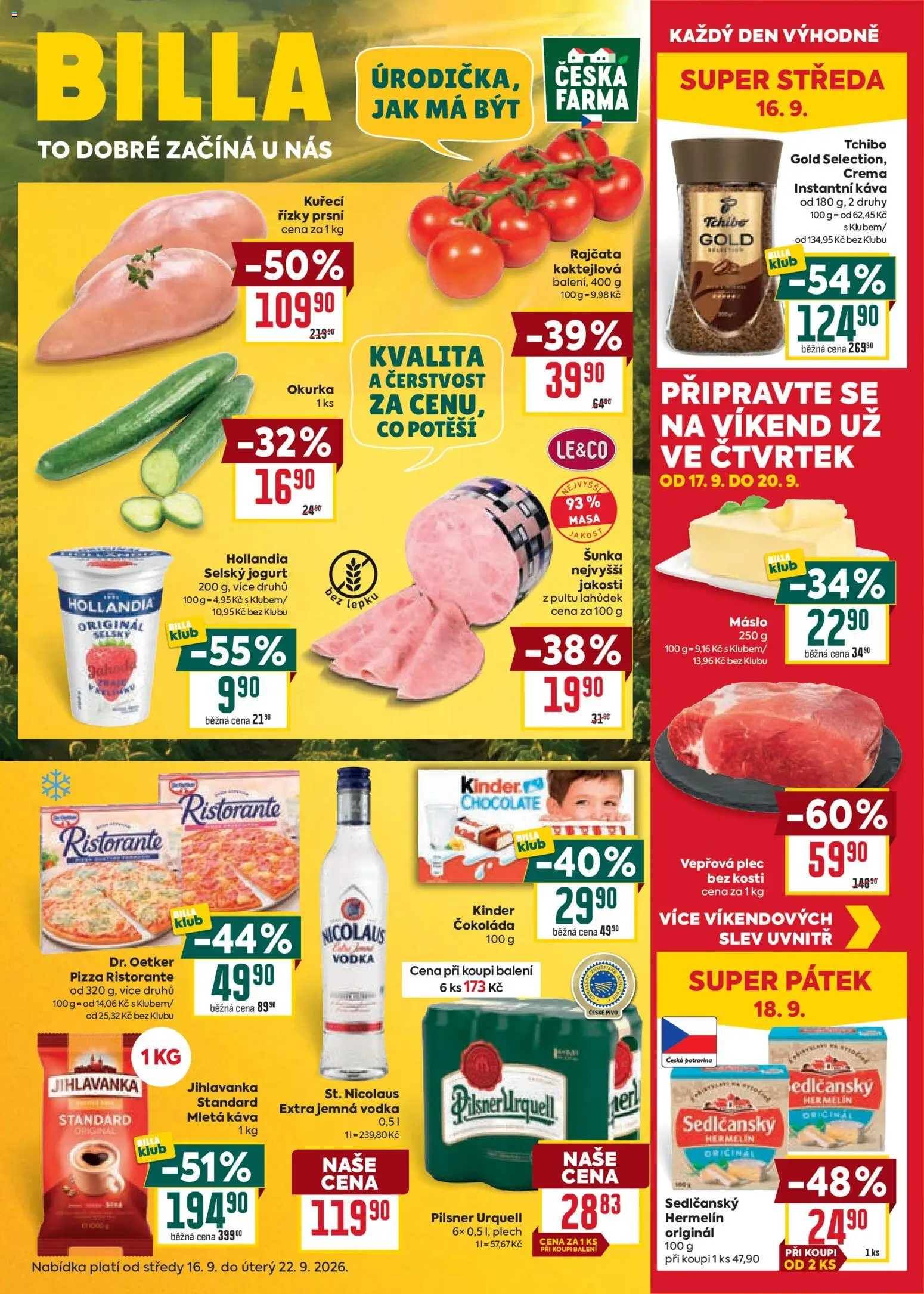 Billa Velký leták Leták in Česko