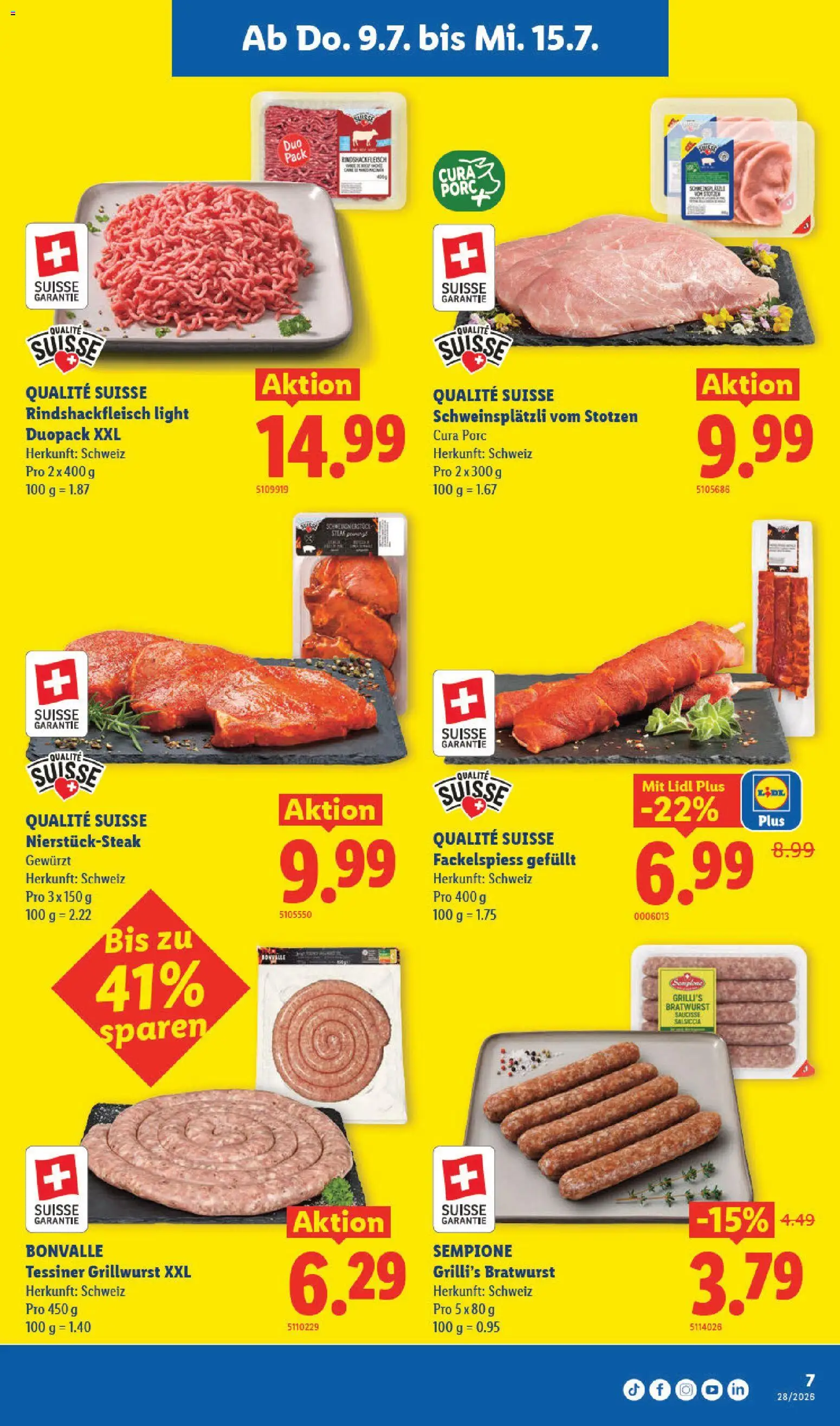 🛍️ Lidl aktionen ab 09.07.2026 » Entdecken Sie exklusive Rabatte und sparen Sie noch heute! 💰 | Schweiz