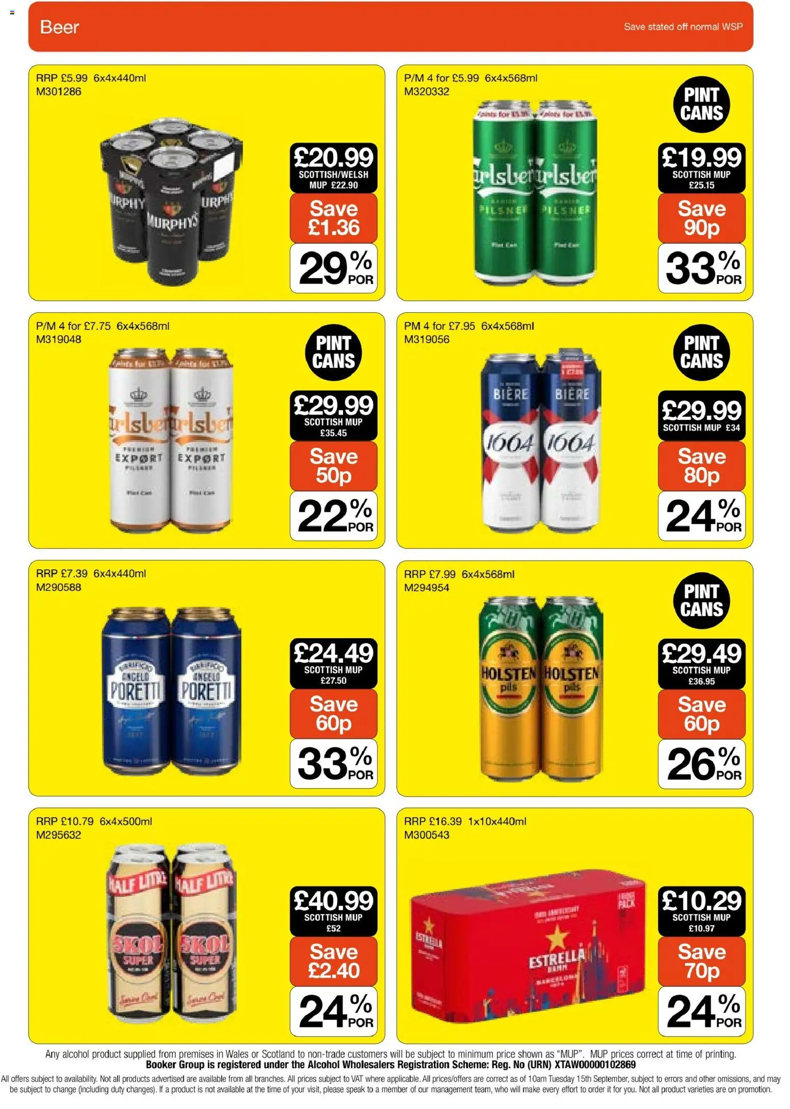 Booker Wholesale - NP9 National Promotions Leaflet in United Kingdom
