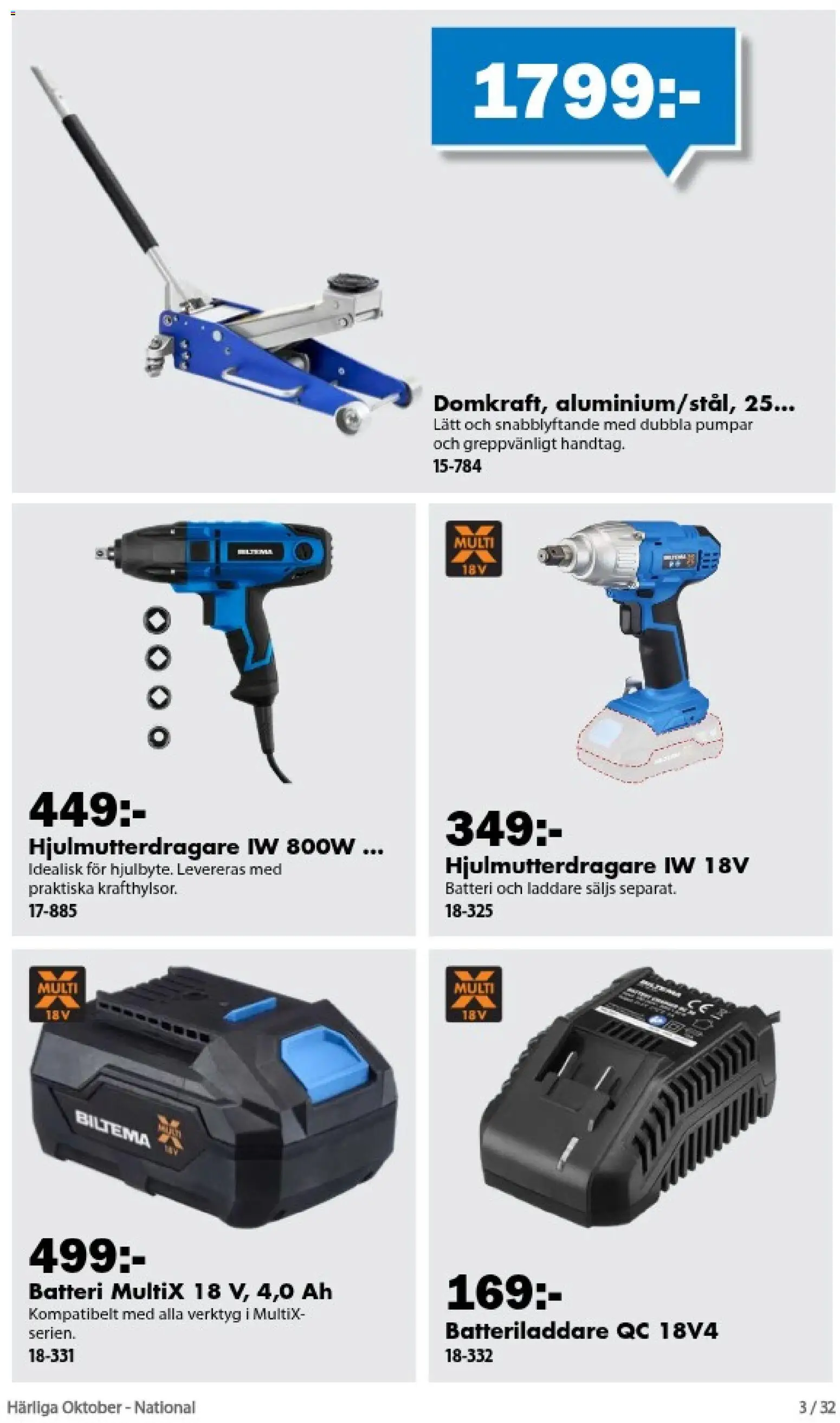 Biltema erbjudanden härliga oktober Reklamblad in Sverige