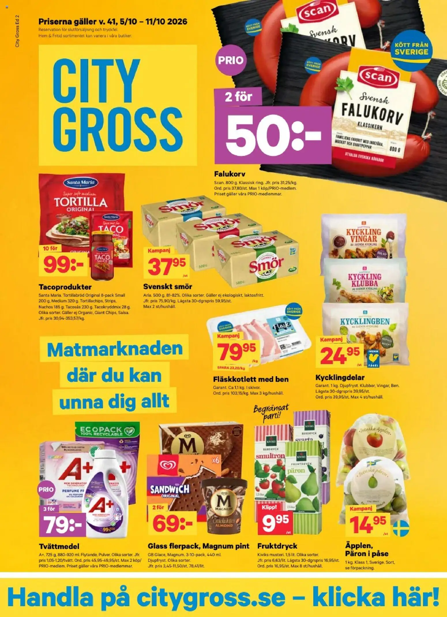 City Gross erbjudanden Reklamblad in Sverige