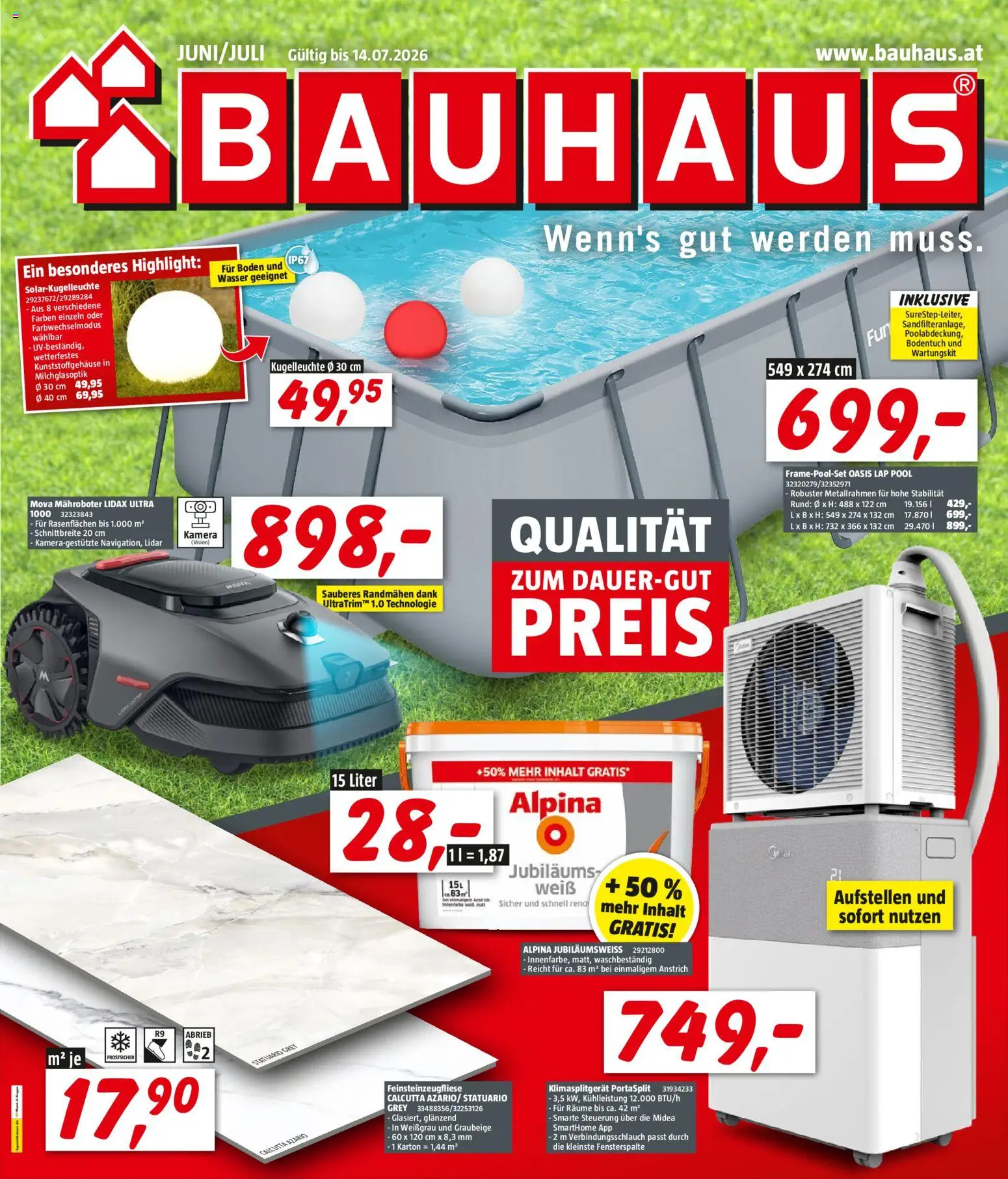 Die besten Angebote | Bauhaus Prospekt aktuell ab 24.06.2026 | - Jetzt stöbern! | Österreich