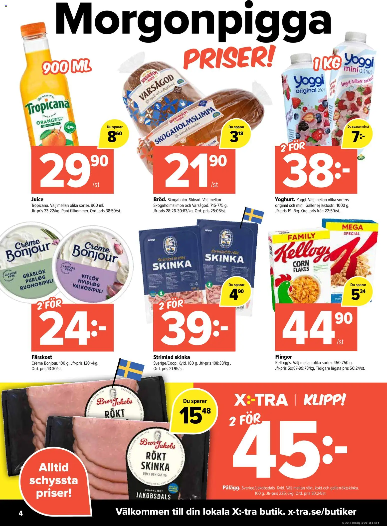 Coop X:-TRA erbjudanden Reklamblad in Sverige