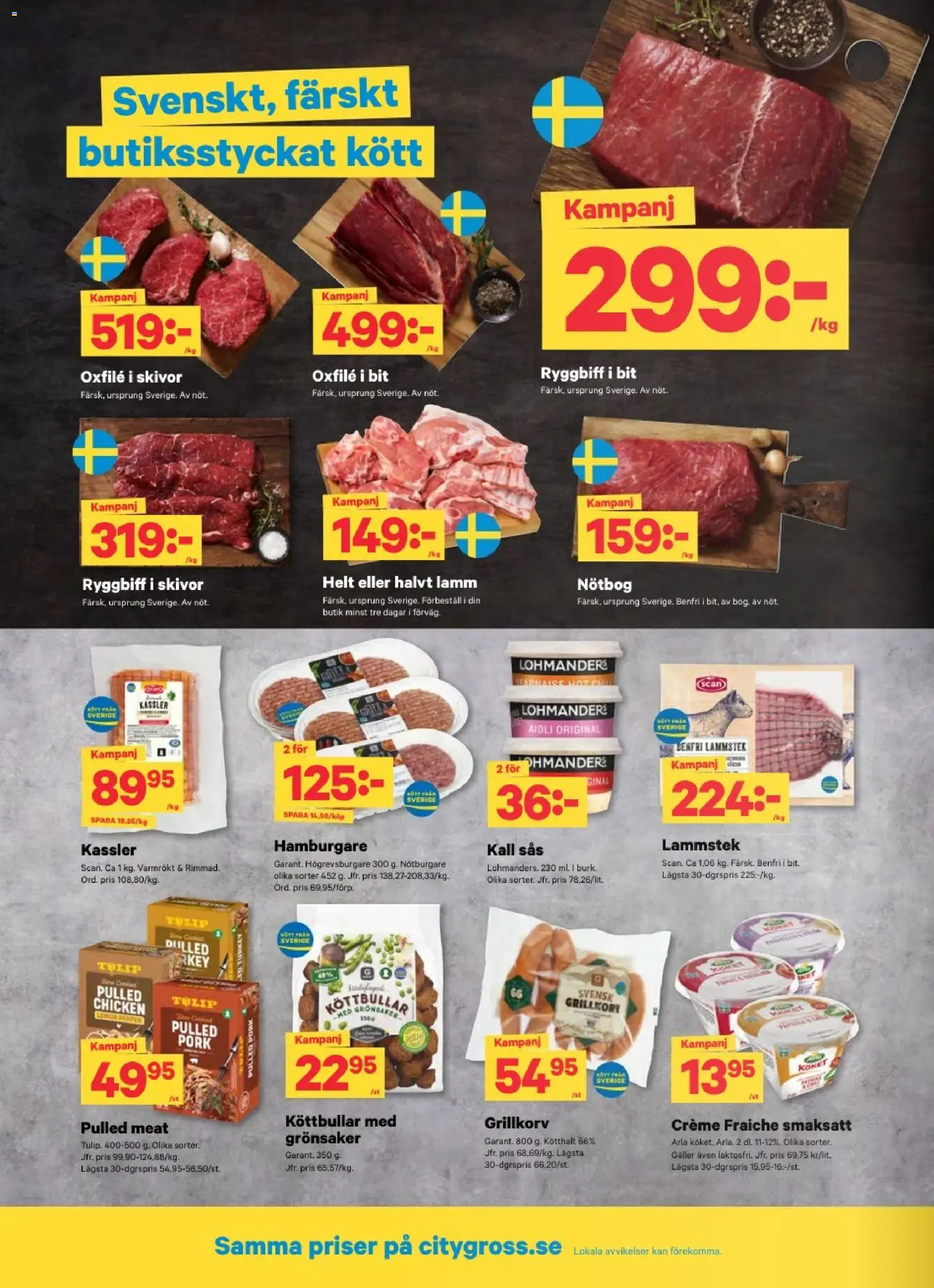 City Gross erbjudanden Reklamblad in Sverige
