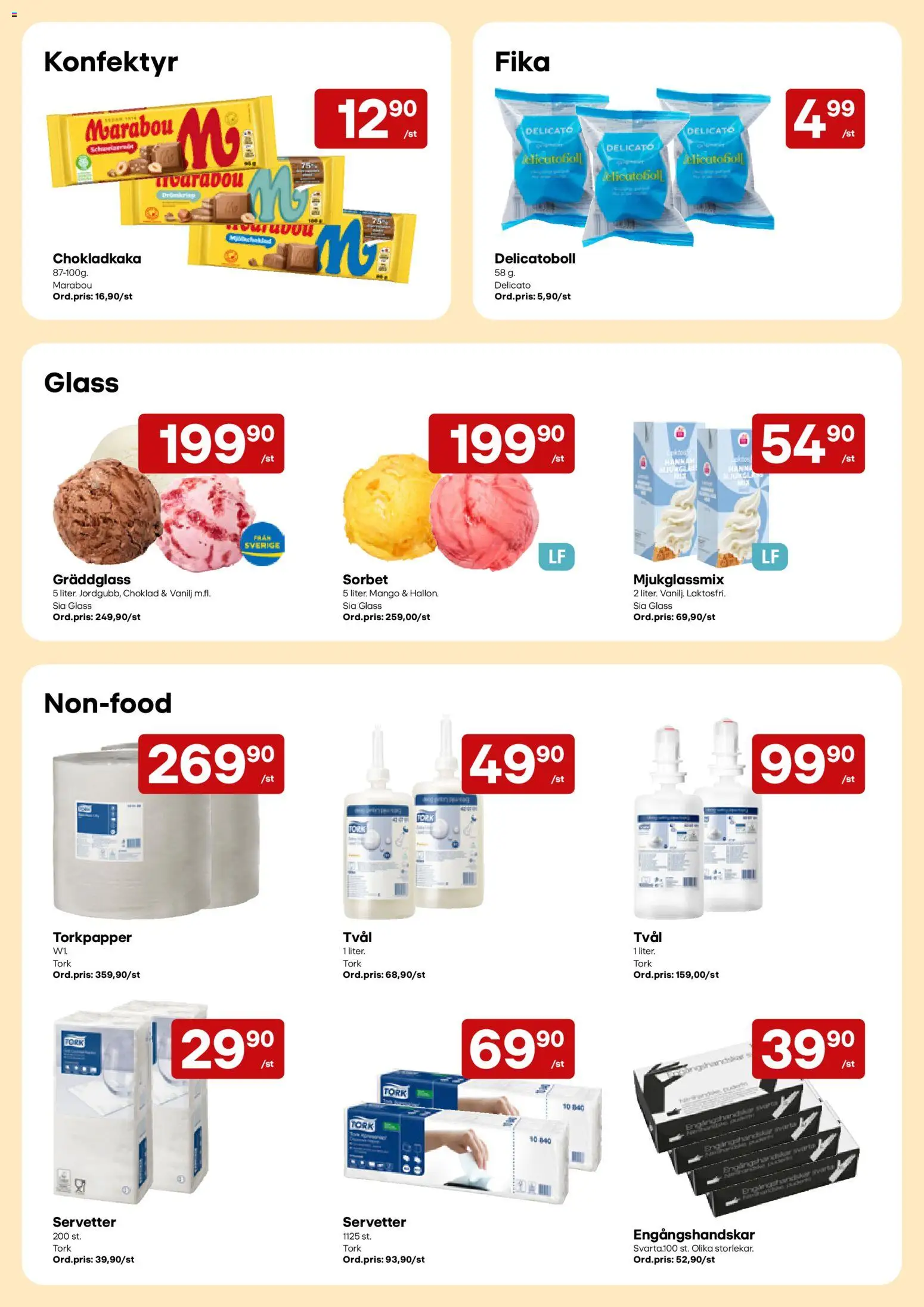 Snabbgross erbjudanden Reklamblad in Sverige