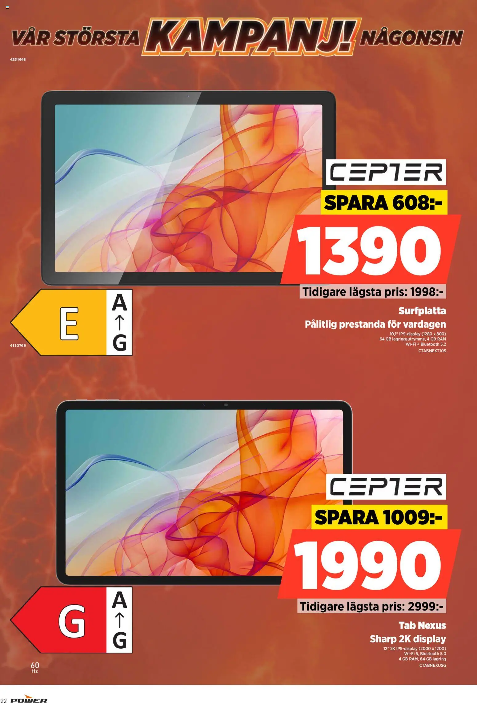 Power erbjudanden Reklamblad in Sverige