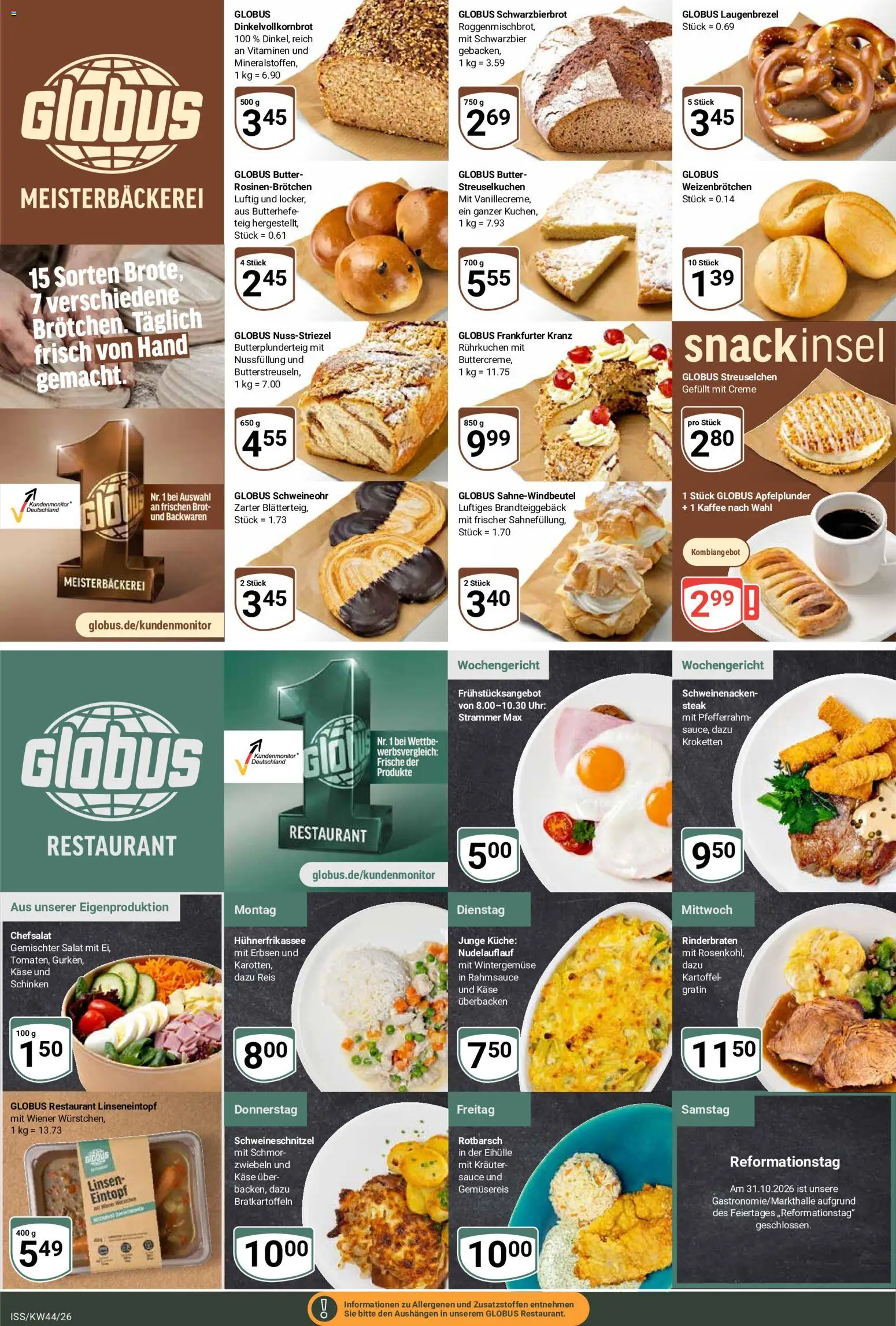 Globus Prospekt Prospekt in Deutschland