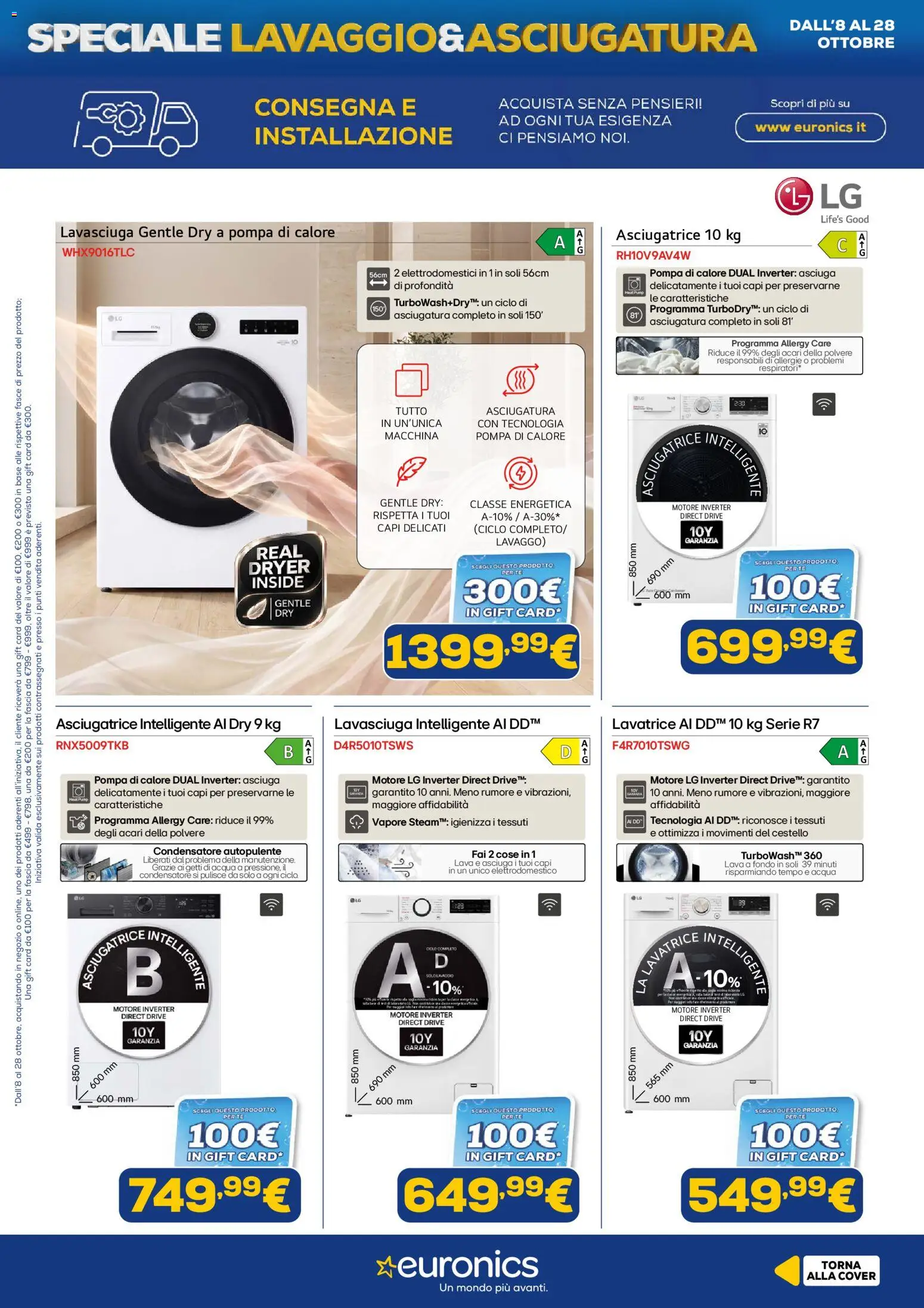 Euronics volantino Lavaggio Volantino in Italy