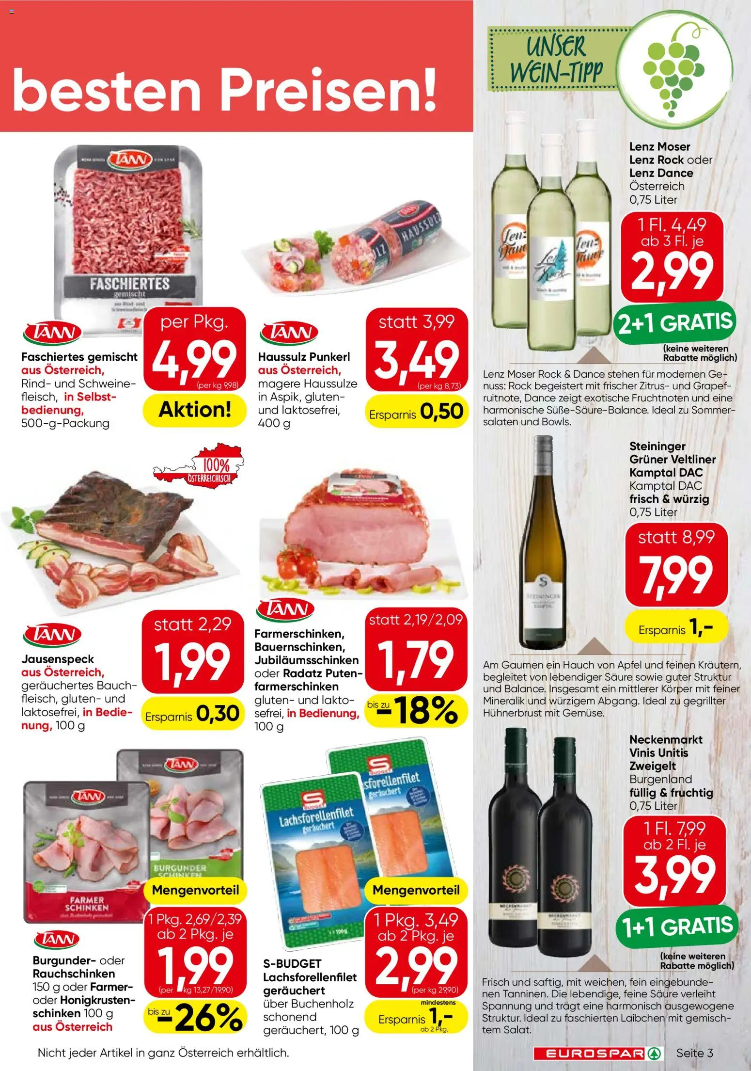 Die besten Angebote | Eurospar Flugblatt ab 01.07.2026 | - Jetzt stöbern! | Österreich