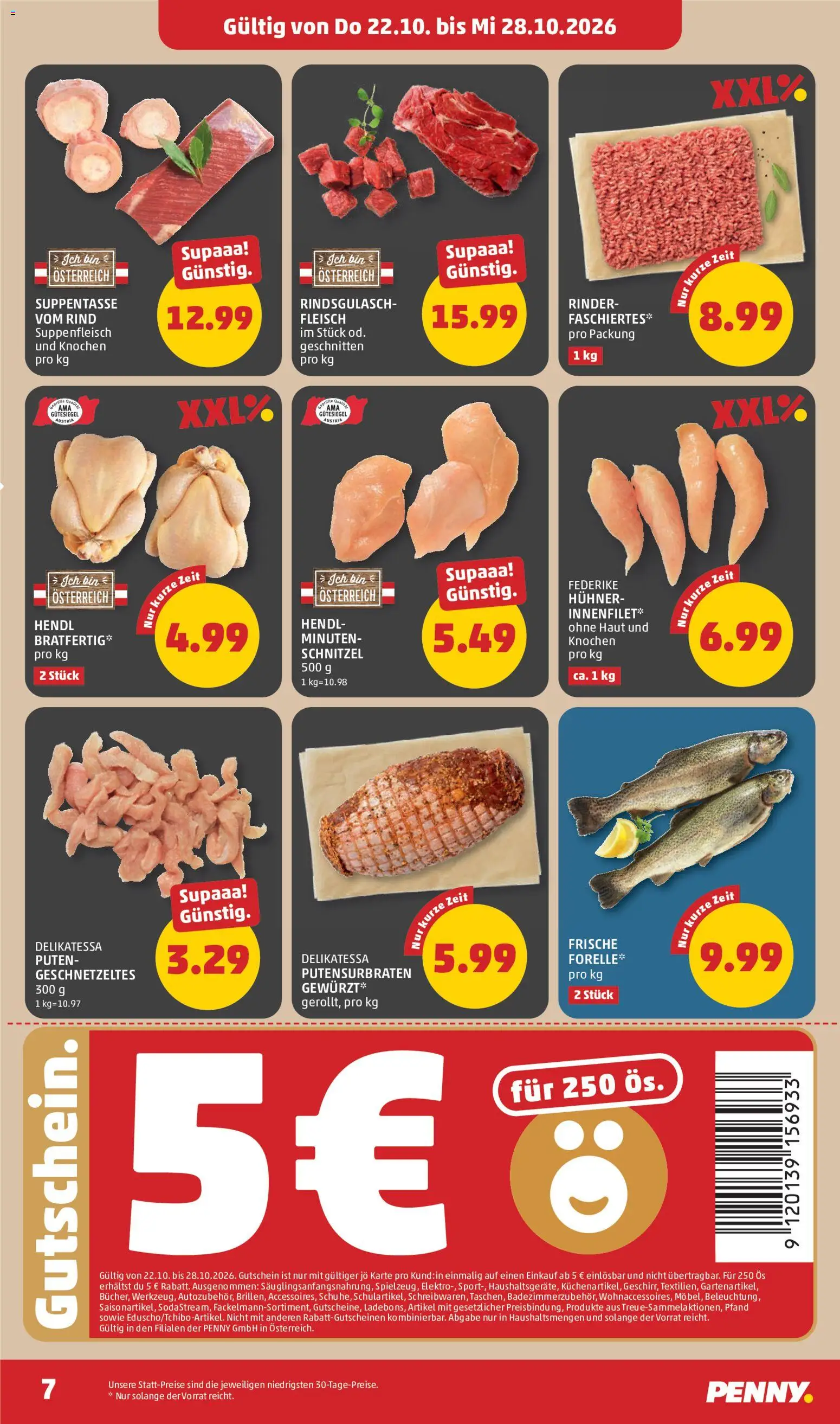 Penny Markt Flugblatt Flugblatt in Österreich