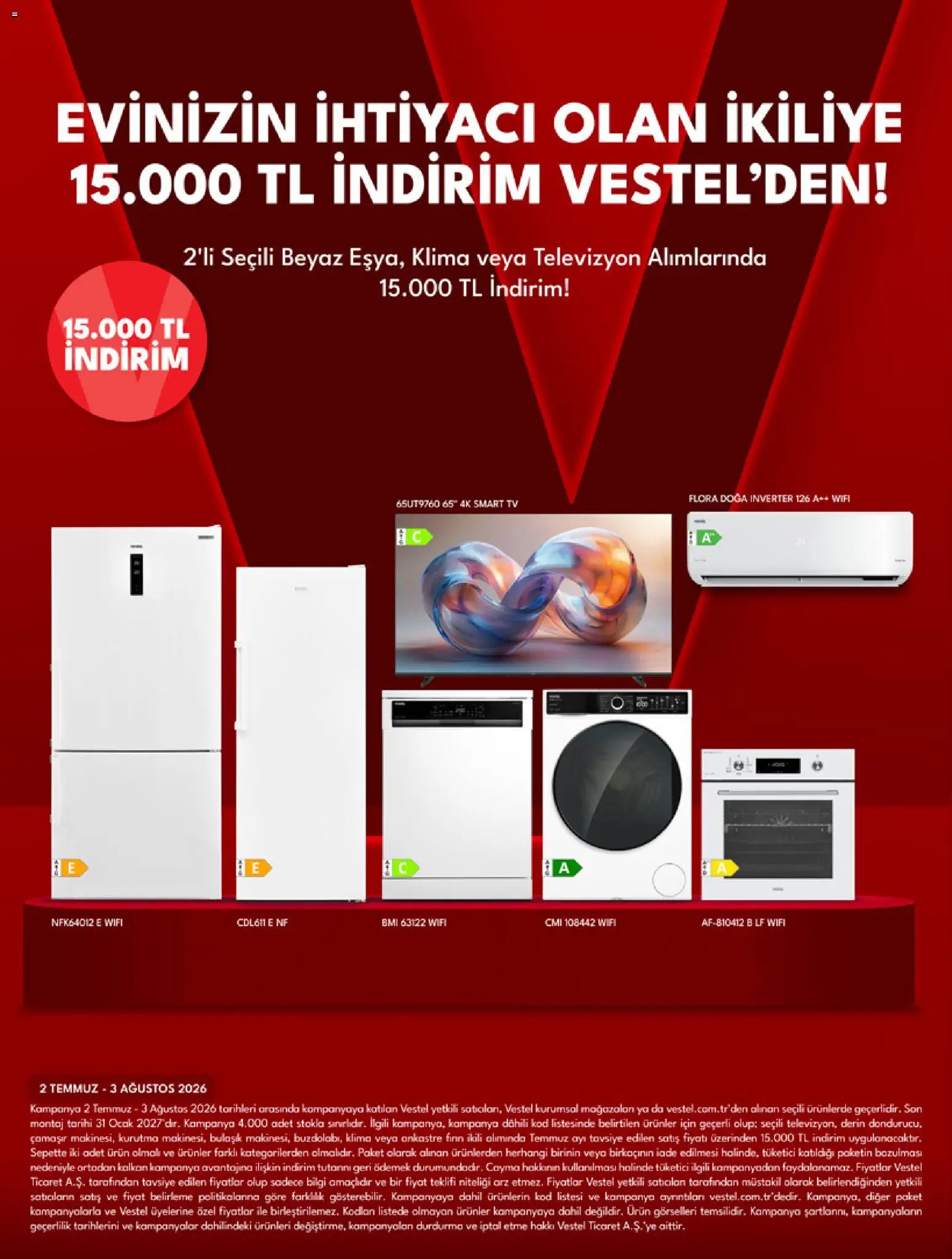 🛍️ Vestel Katalog, 01 Temmuz 2026 itibariyle » Özel fırsatları keşfedin ve bugün tasarruf edin! 💰 | Türkiye