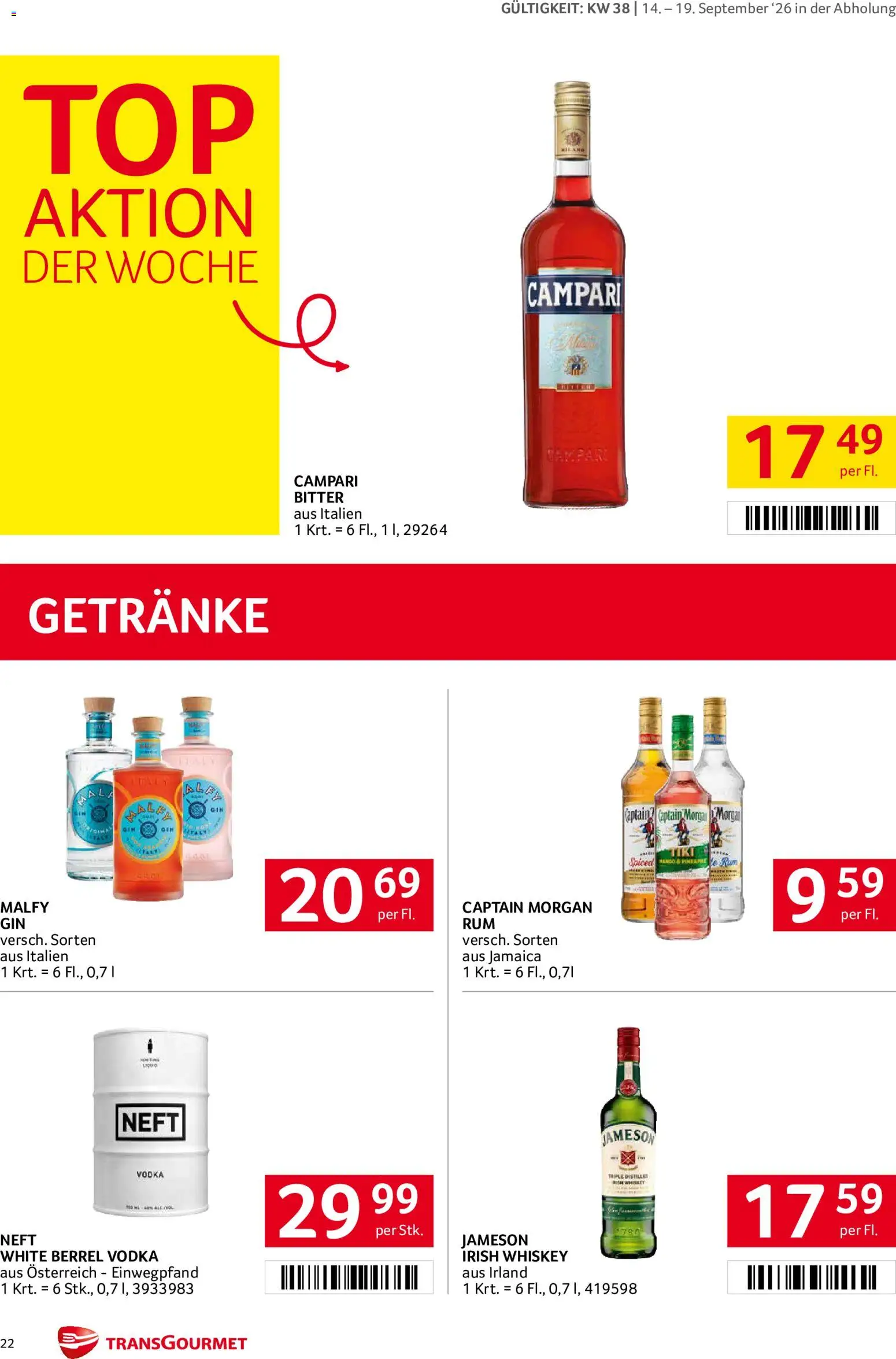 Transgourmet Flugblatt Flugblatt in Österreich