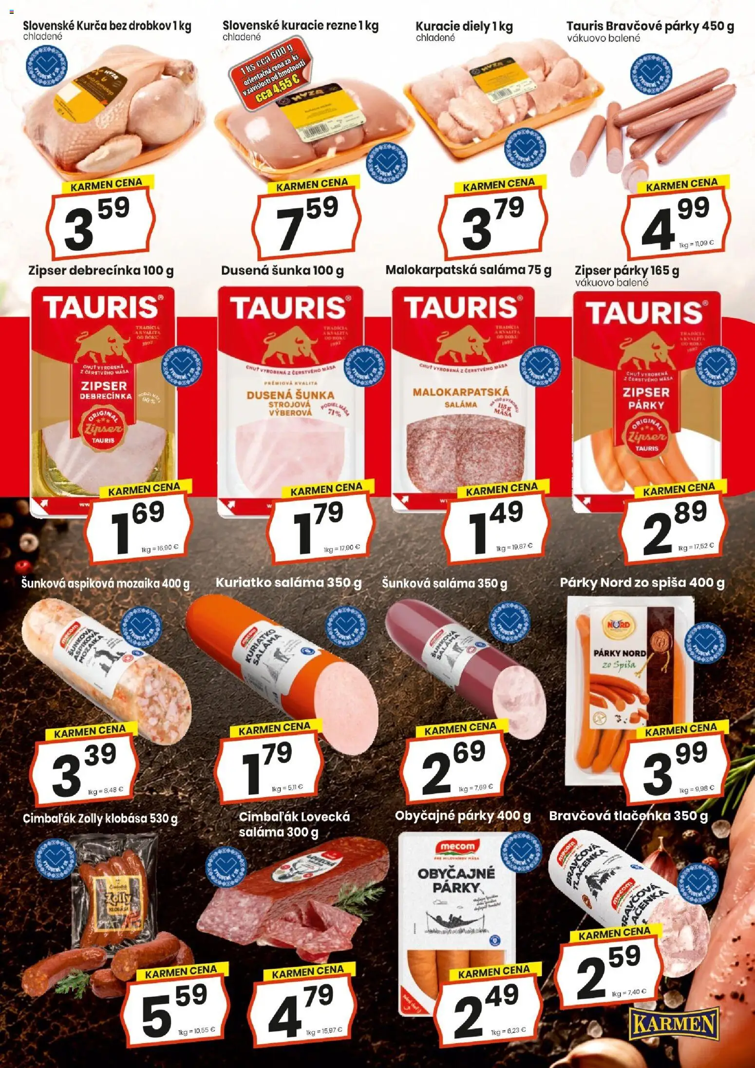 KARMEN CBA leták Leták in Slovensko
