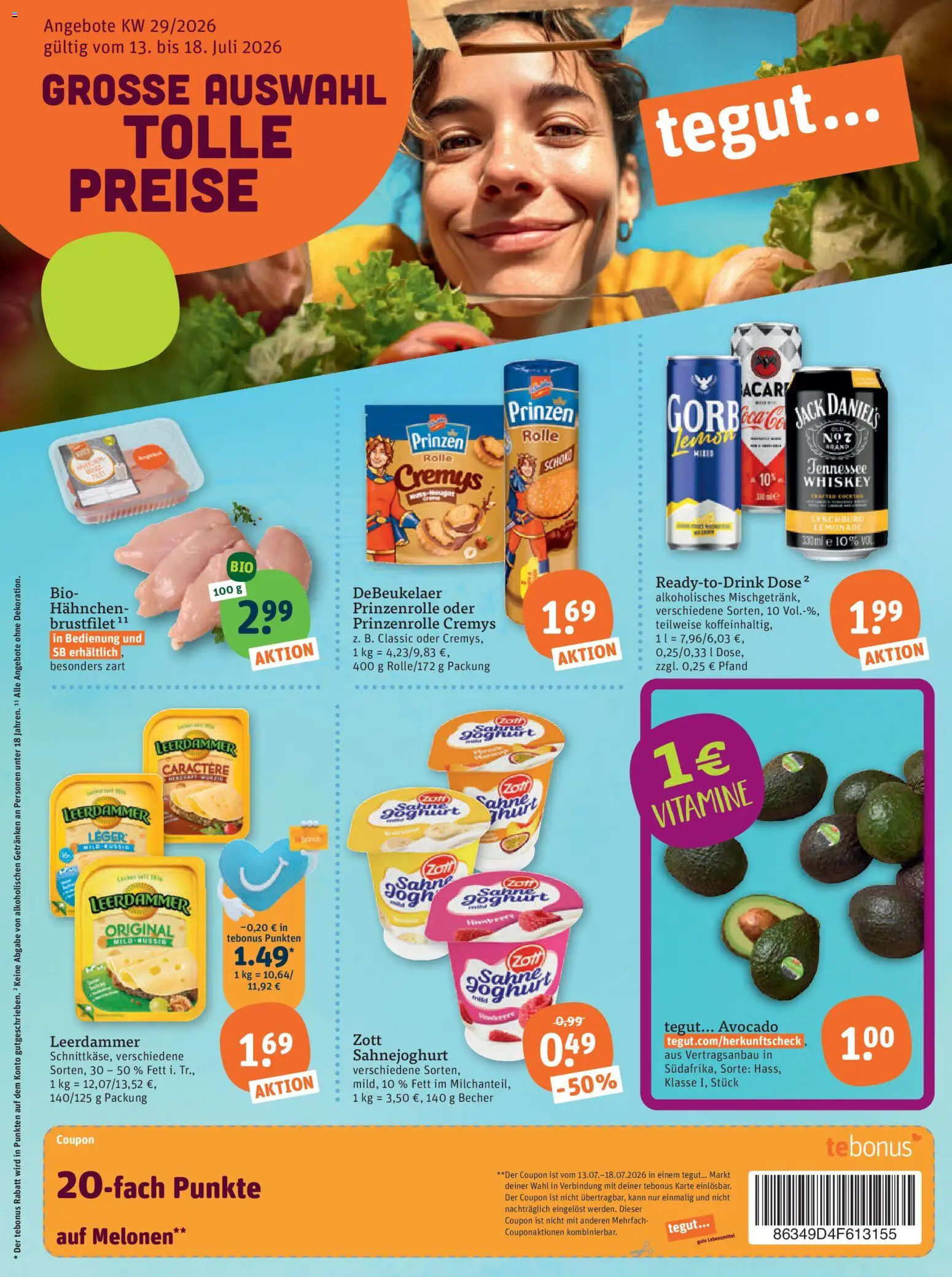 Tegut Prospekt | 13.07.2026 | Wie erhält man einen begrenzten Rabatt? | Deutschland