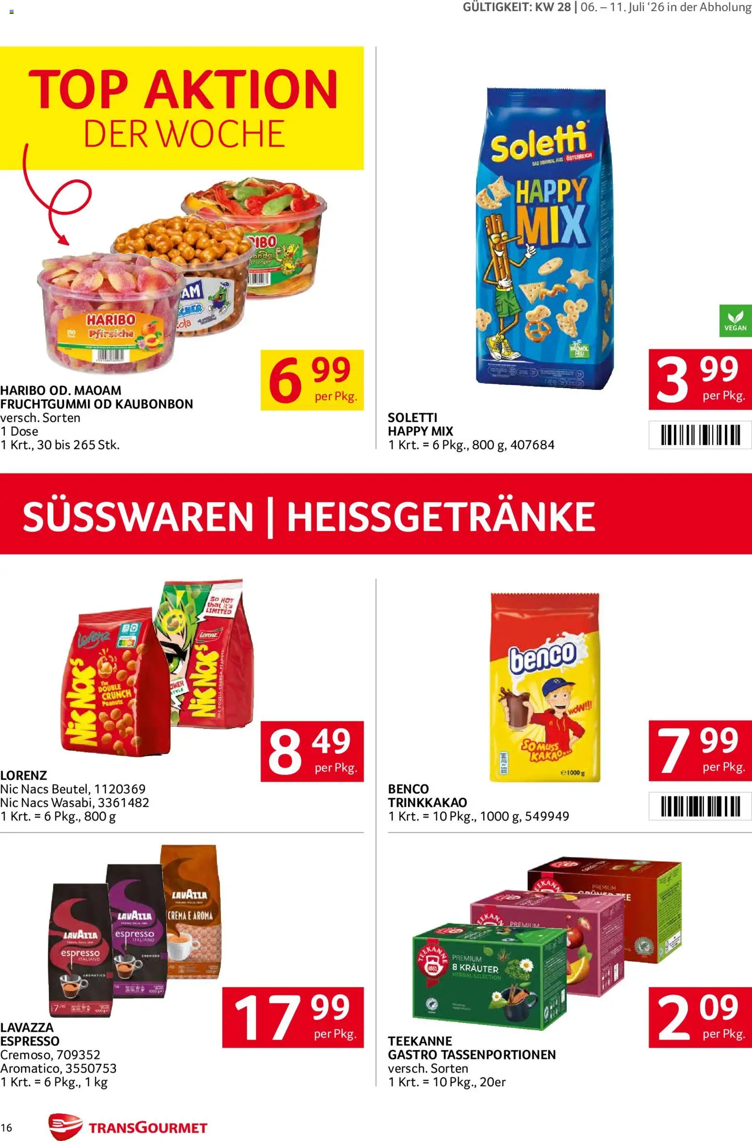 Die besten Angebote | Transgourmet Flugblatt ab 06.07.2026 | - Jetzt stöbern! | Österreich