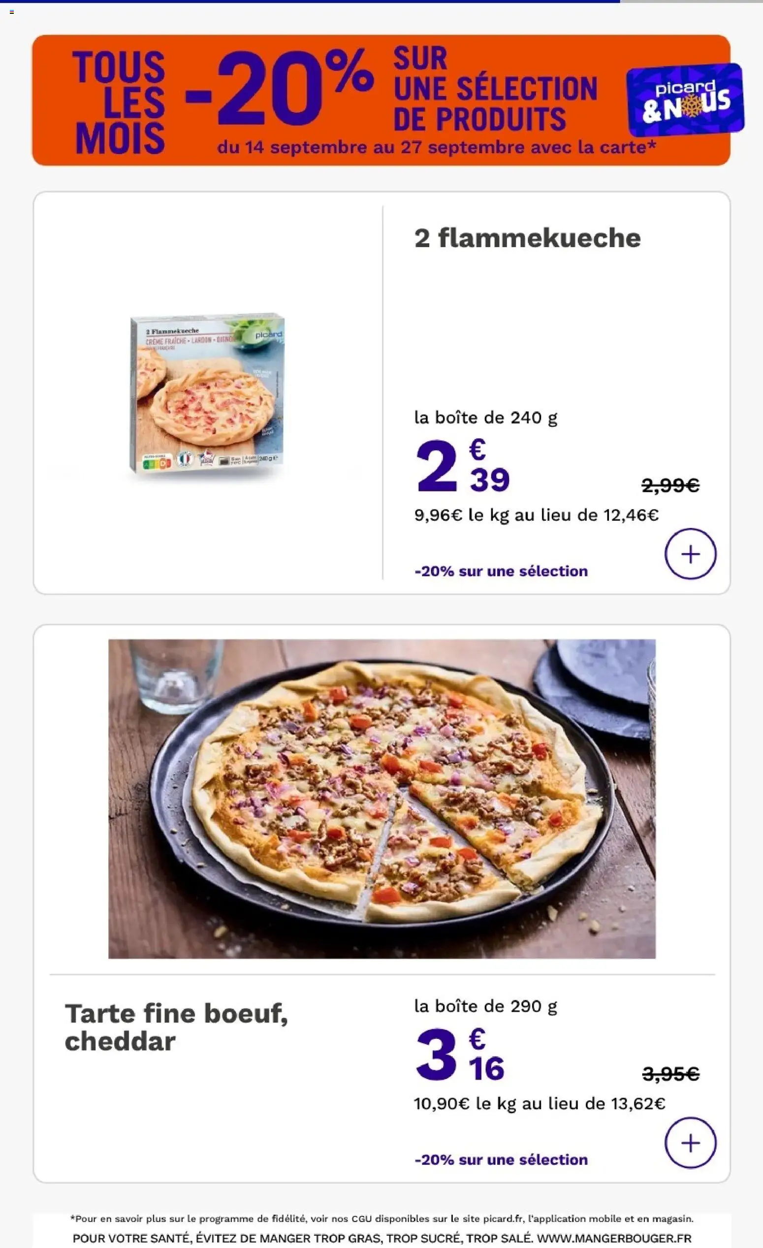 Picard catalogue Catalogue in France