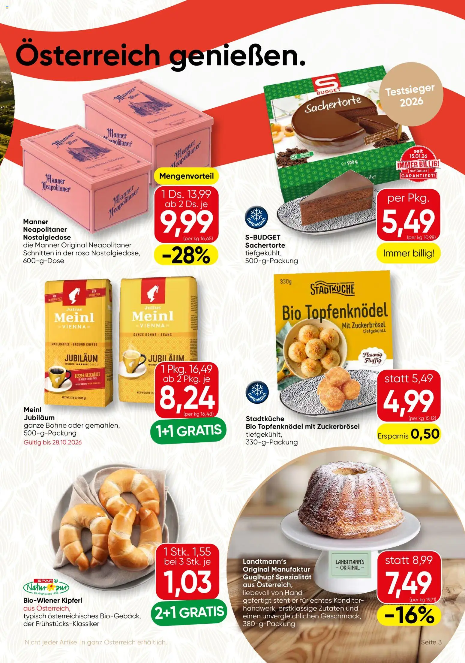 SPAR Gourmet Flugblatt Flugblatt in Österreich