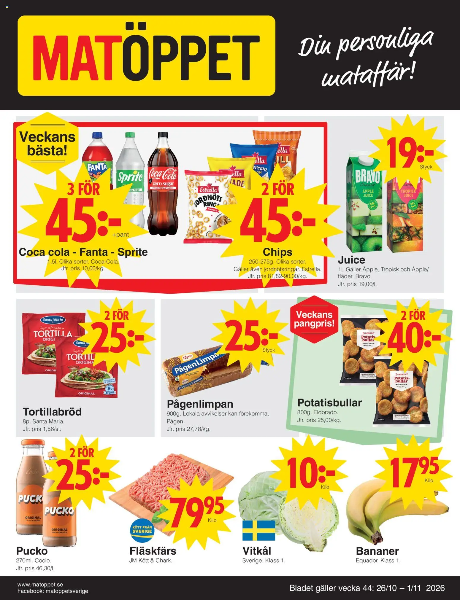 Matöppet erbjudanden Reklamblad in Sverige