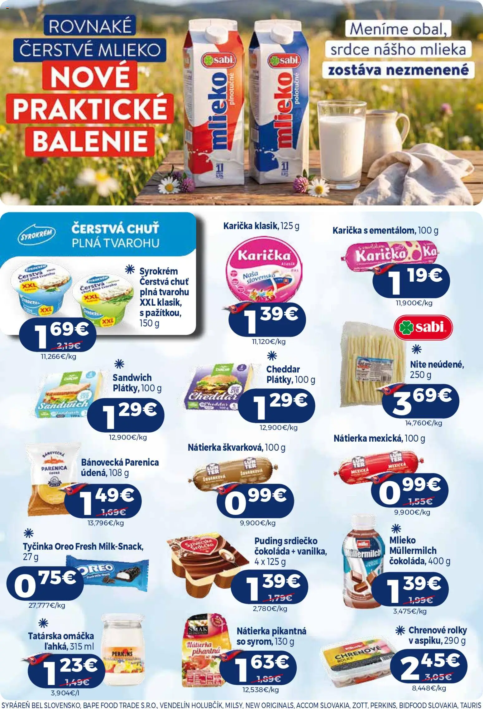 Milk Agro leták Leták in Slovensko