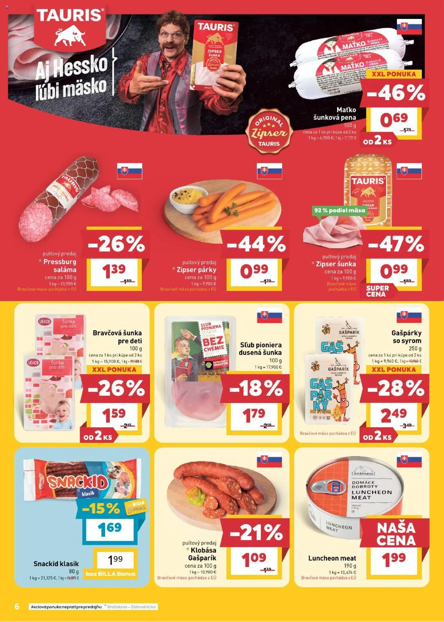 Billa leták Leták in Slovensko