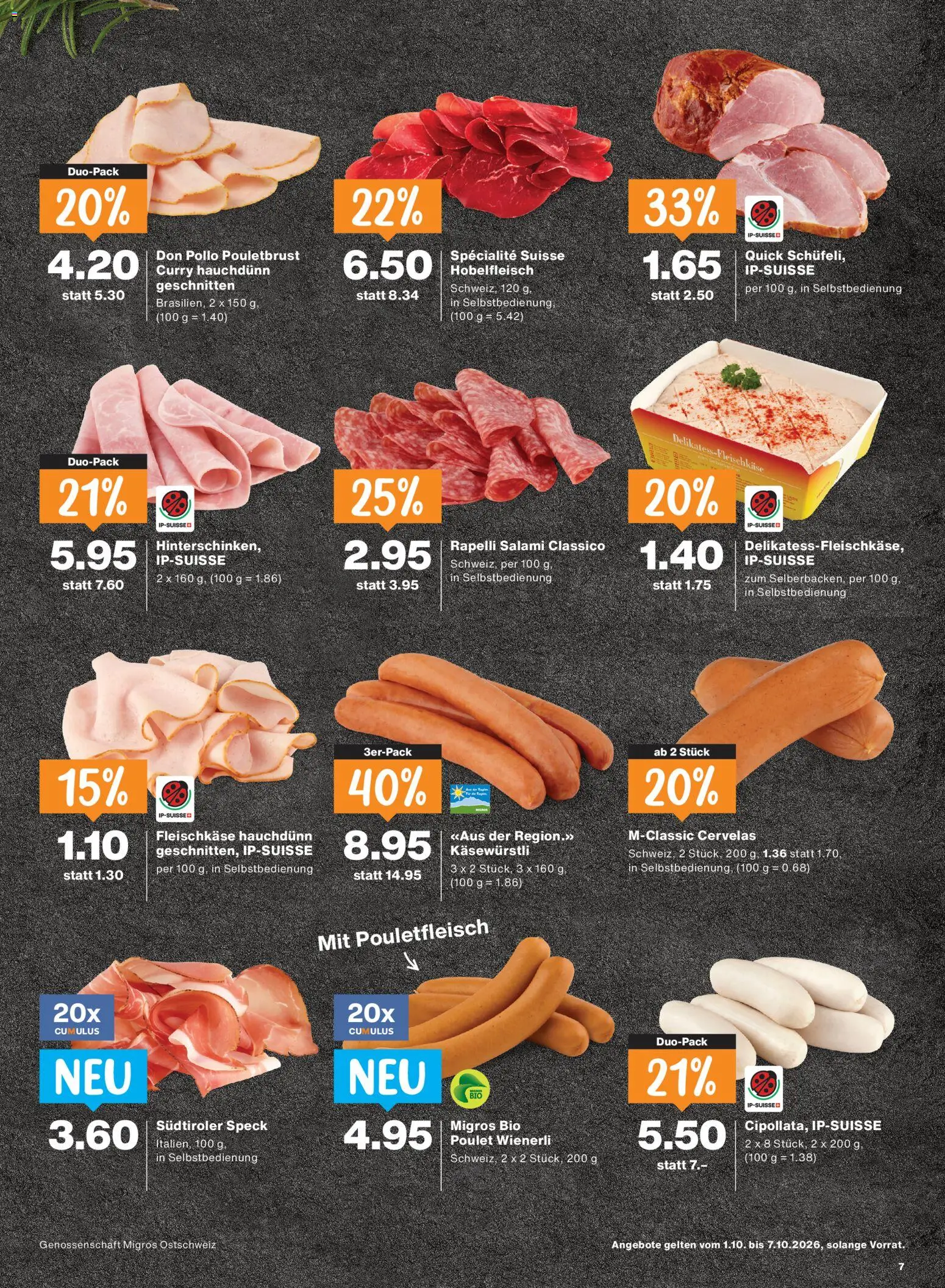 Migros aktionen Prospekt in Schweiz