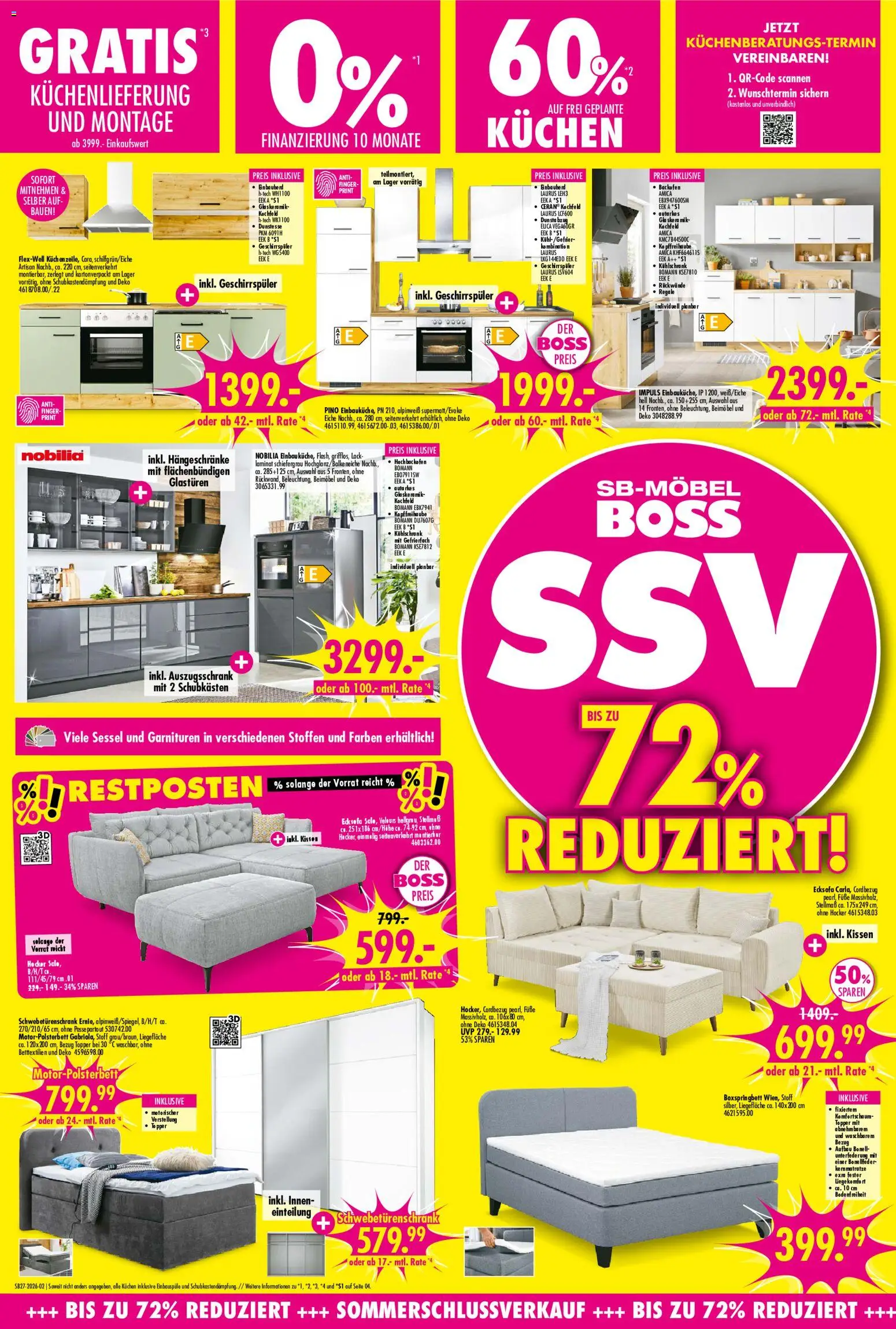 SB Möbel Boss Prospekt | 27.06.2026 | Wie erhält man einen begrenzten Rabatt? | Deutschland