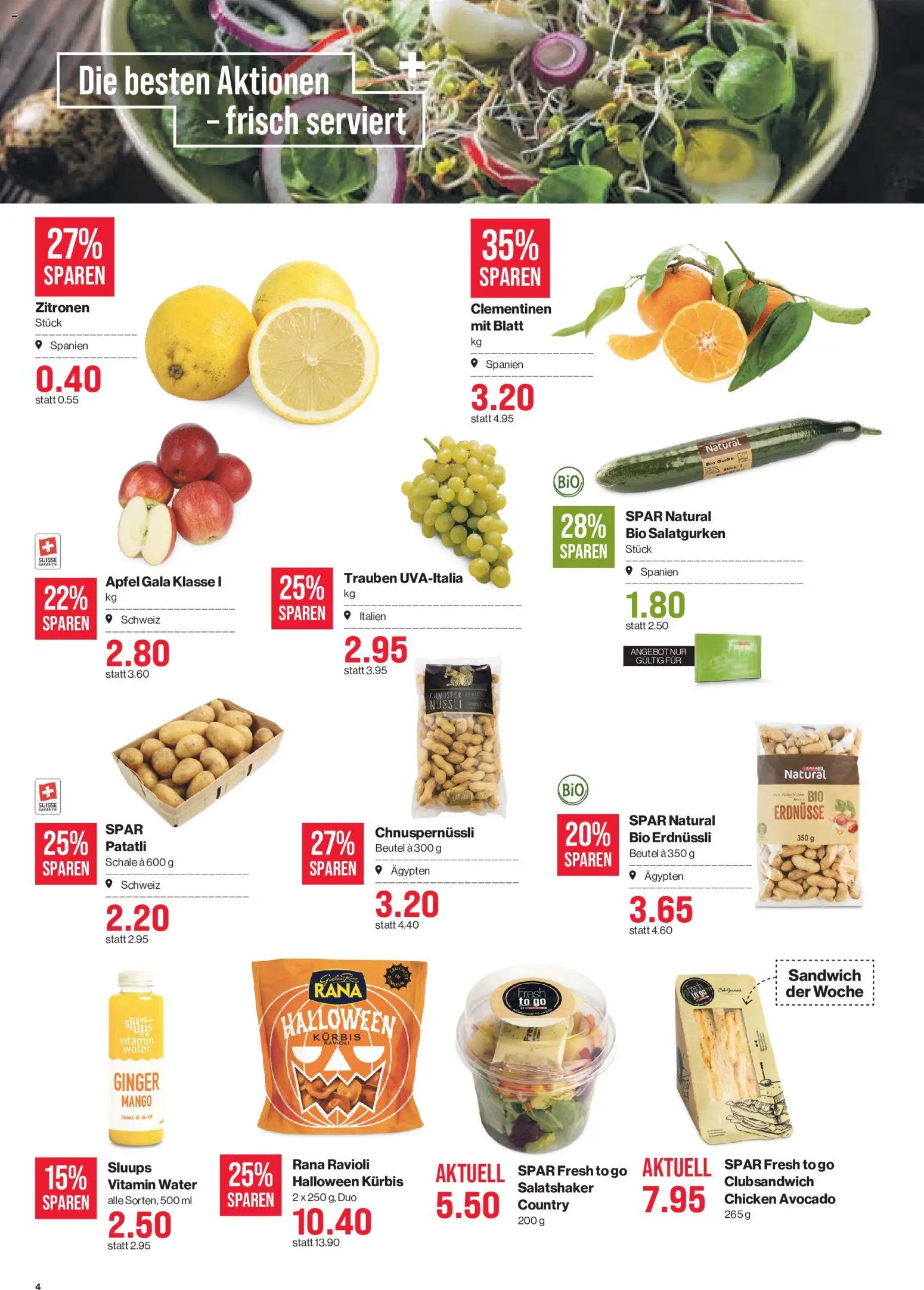SPAR aktionen Prospekt in Schweiz