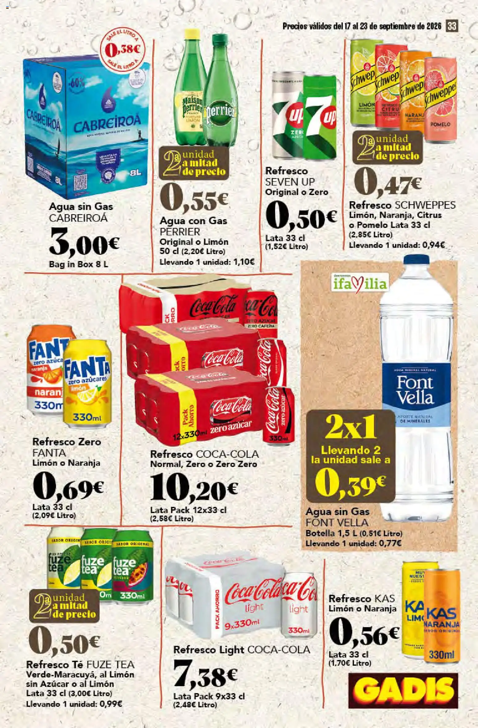 Gadis folleto Folleto in España