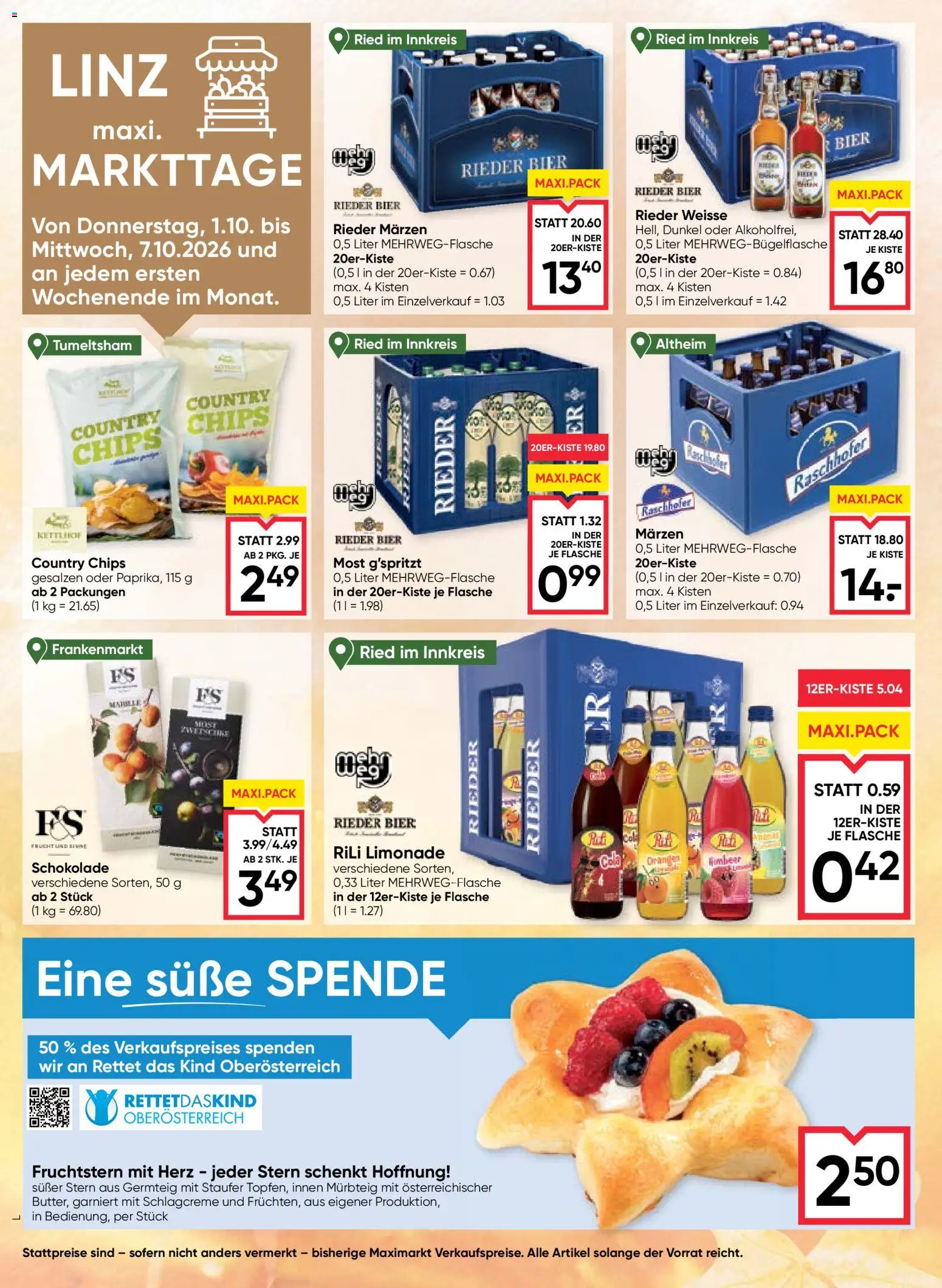 Maximarkt Flugblatt Flugblatt in Österreich
