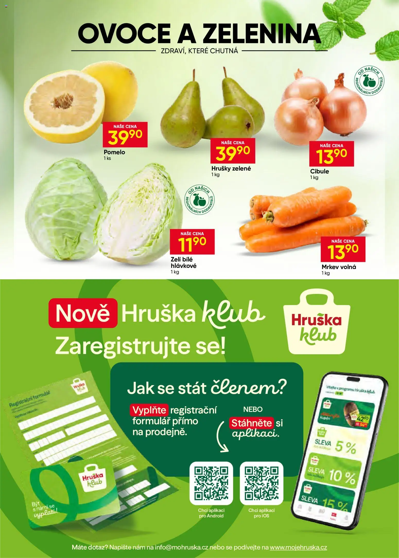 Hruška leták Leták in Česko