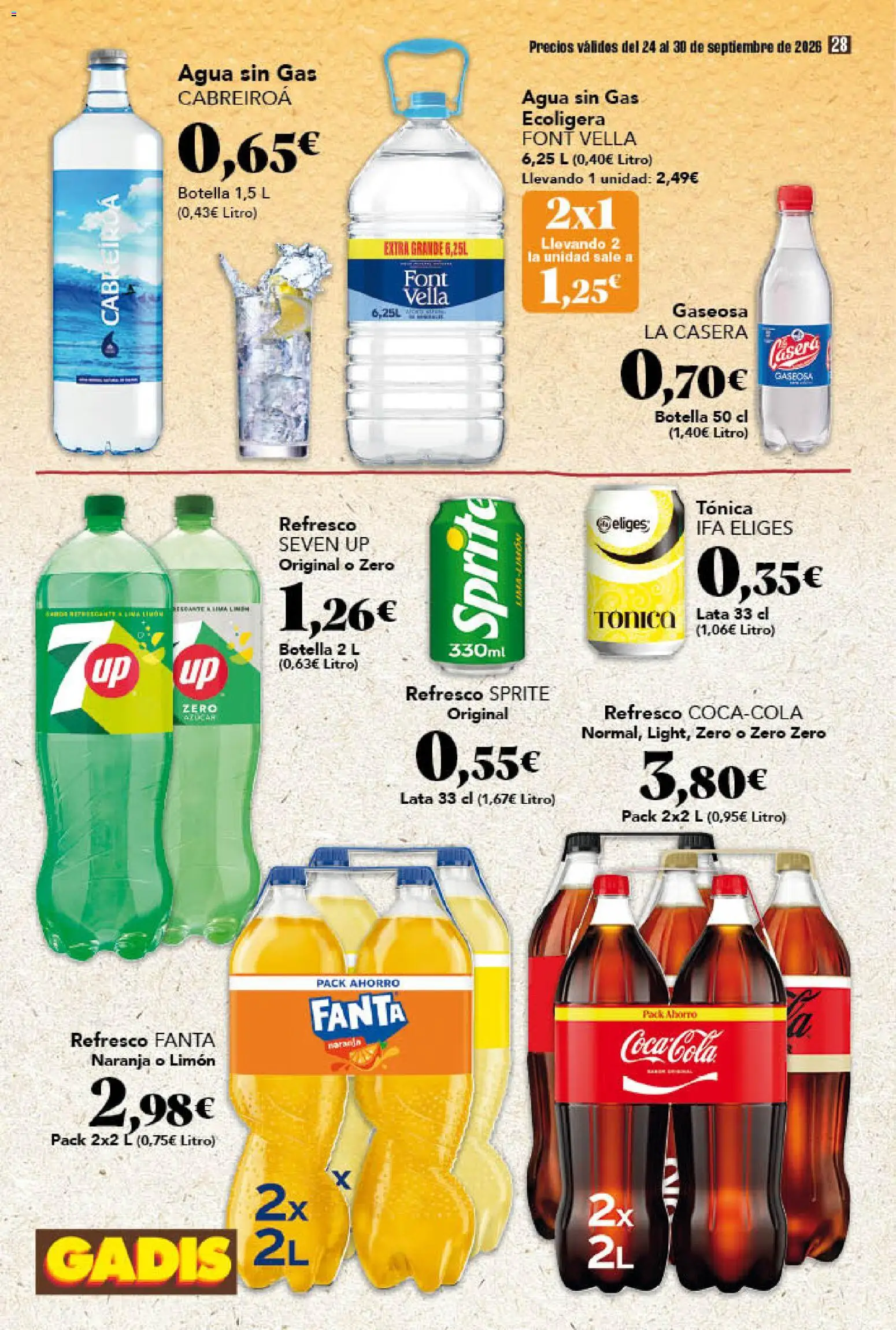 Gadis folleto Folleto in España