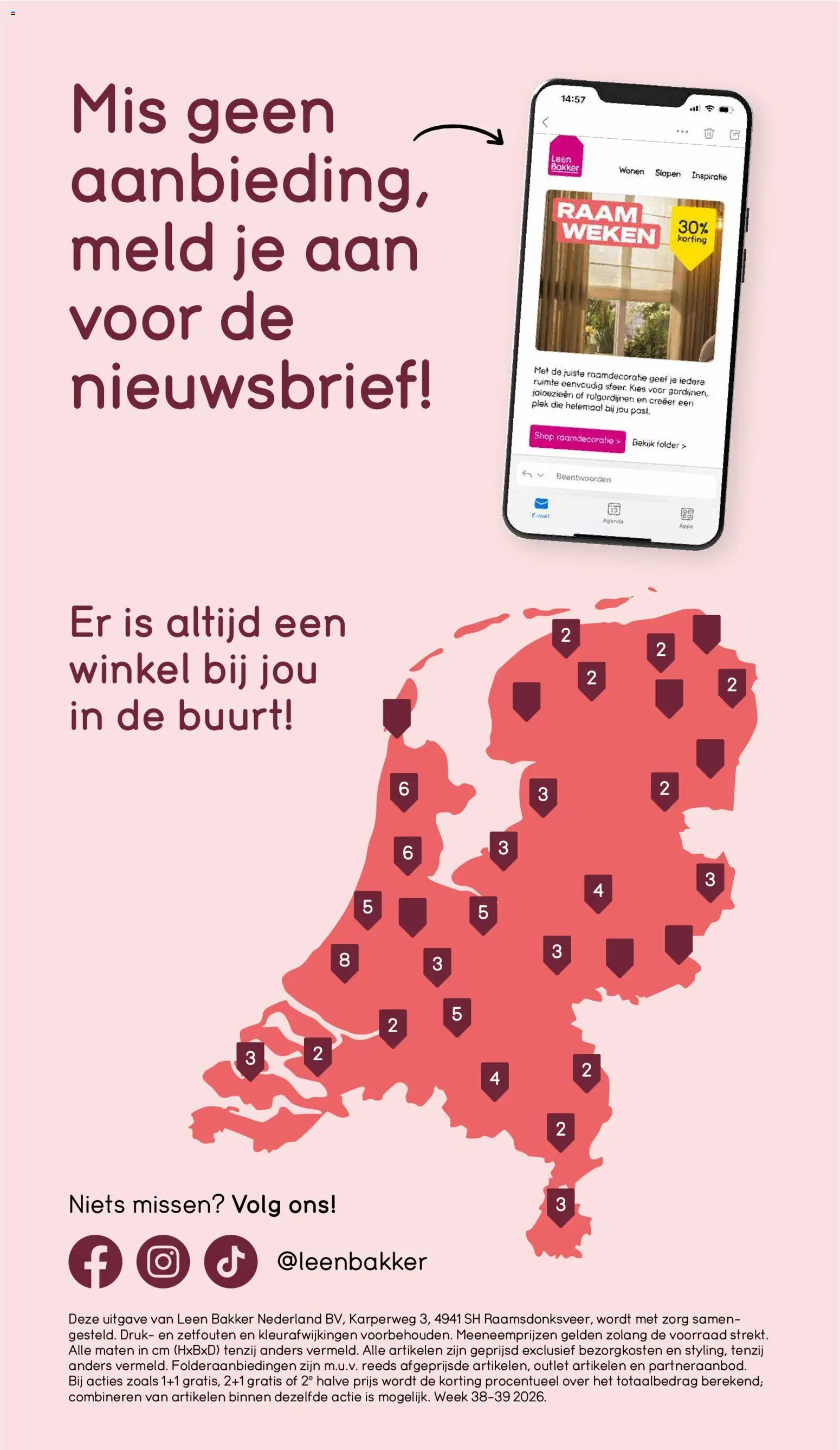 Leen Bakker folder Folder in Nederland