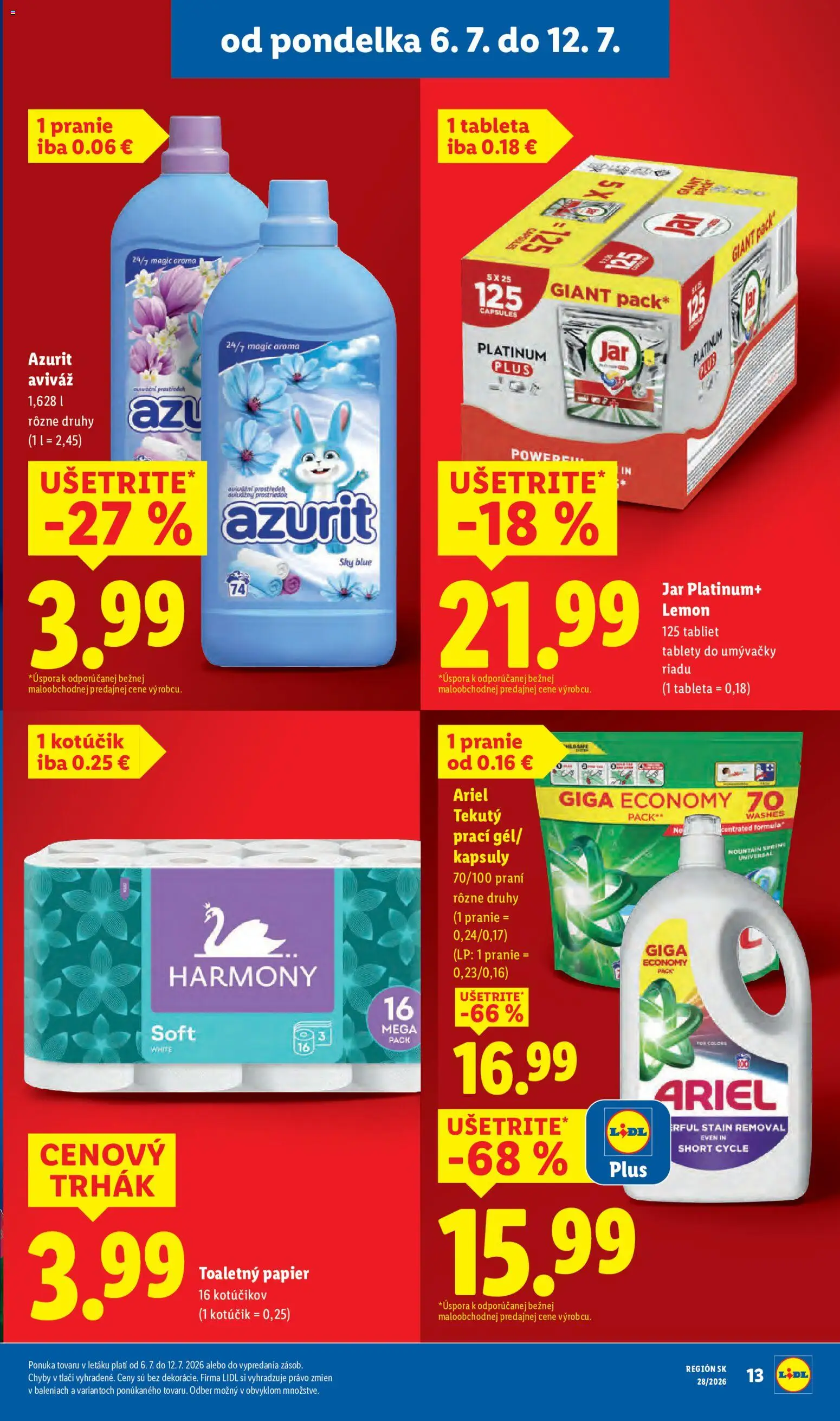 Lidl leták od 06.07.2026 » Pozrite si limitované zľavy a ušetrite ešte dnes! | Slovensko