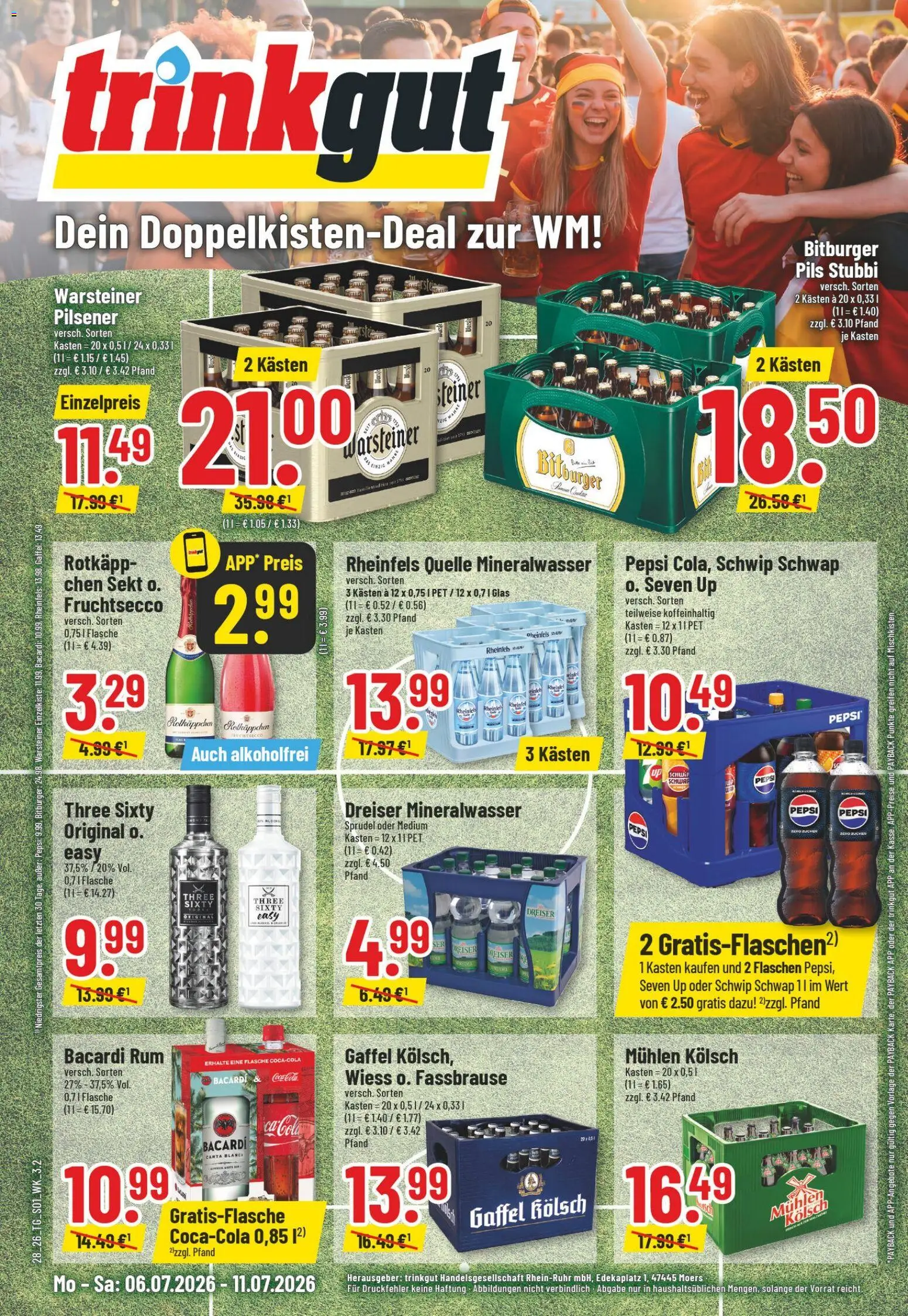 Trinkgut Prospekt | 06.07.2026 | Wie erhält man einen begrenzten Rabatt? | Deutschland