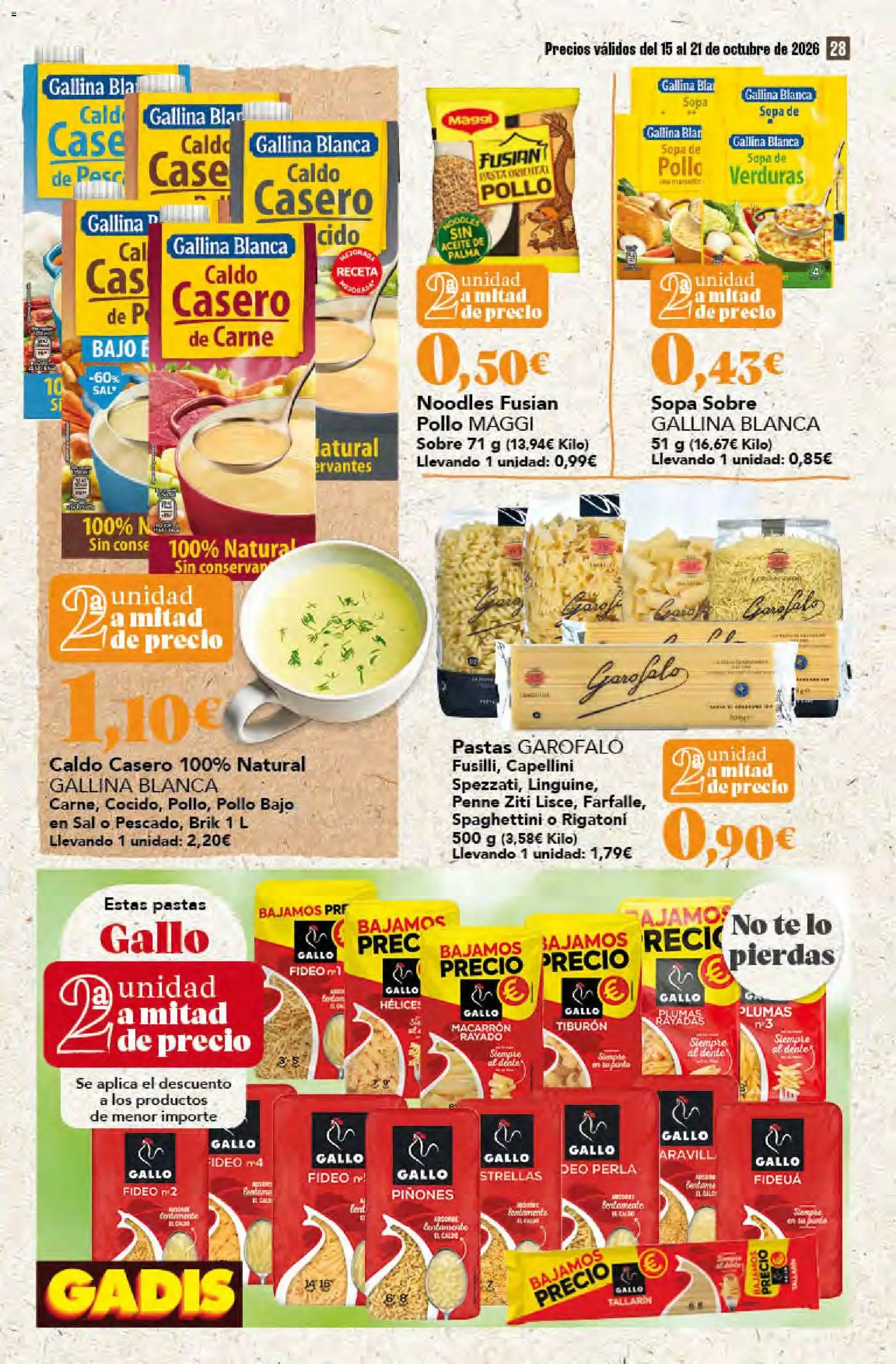 Gadis - folleto Folleto in España